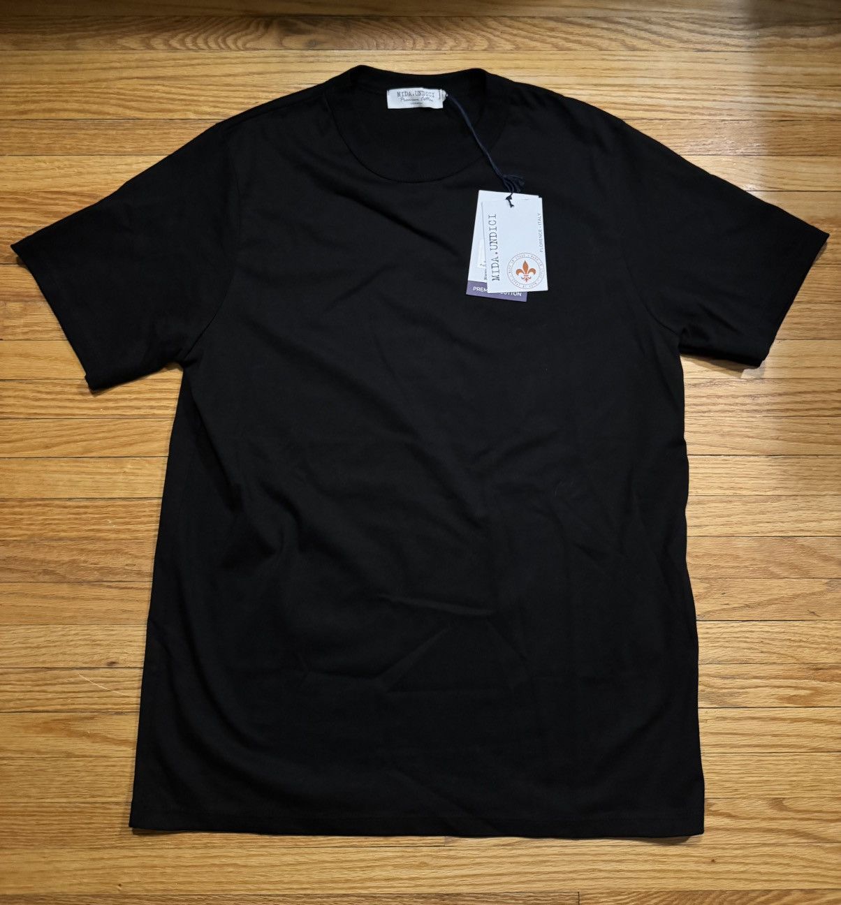 Other Mida Undici black premium cotton tee Size US S / EU 44-46 / 1 - 1 Thumbnail