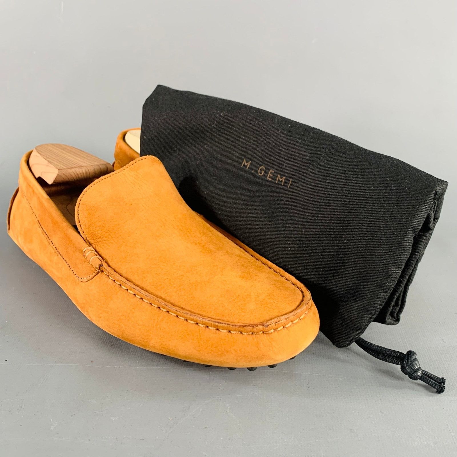 M.Gemi M. GEMI Size 10 Orange Suede Drivers Loafers Size US 10 / EU 43 - 9 Thumbnail