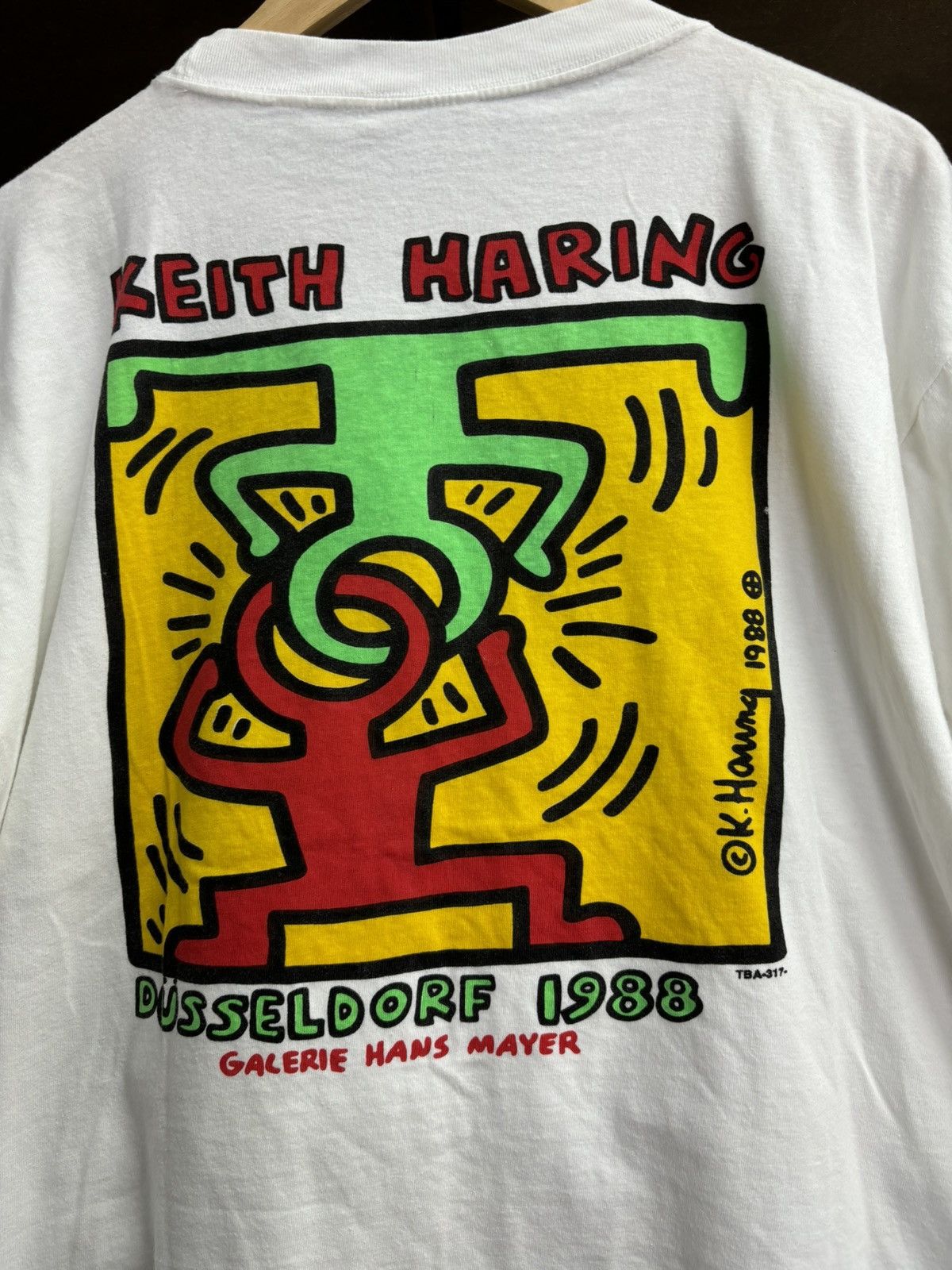 Keith Haring × Vintage RARE! Vintage 1988 Keith Haring Art Museum Size US L / EU 52-54 / 3 - 4 Thumbnail