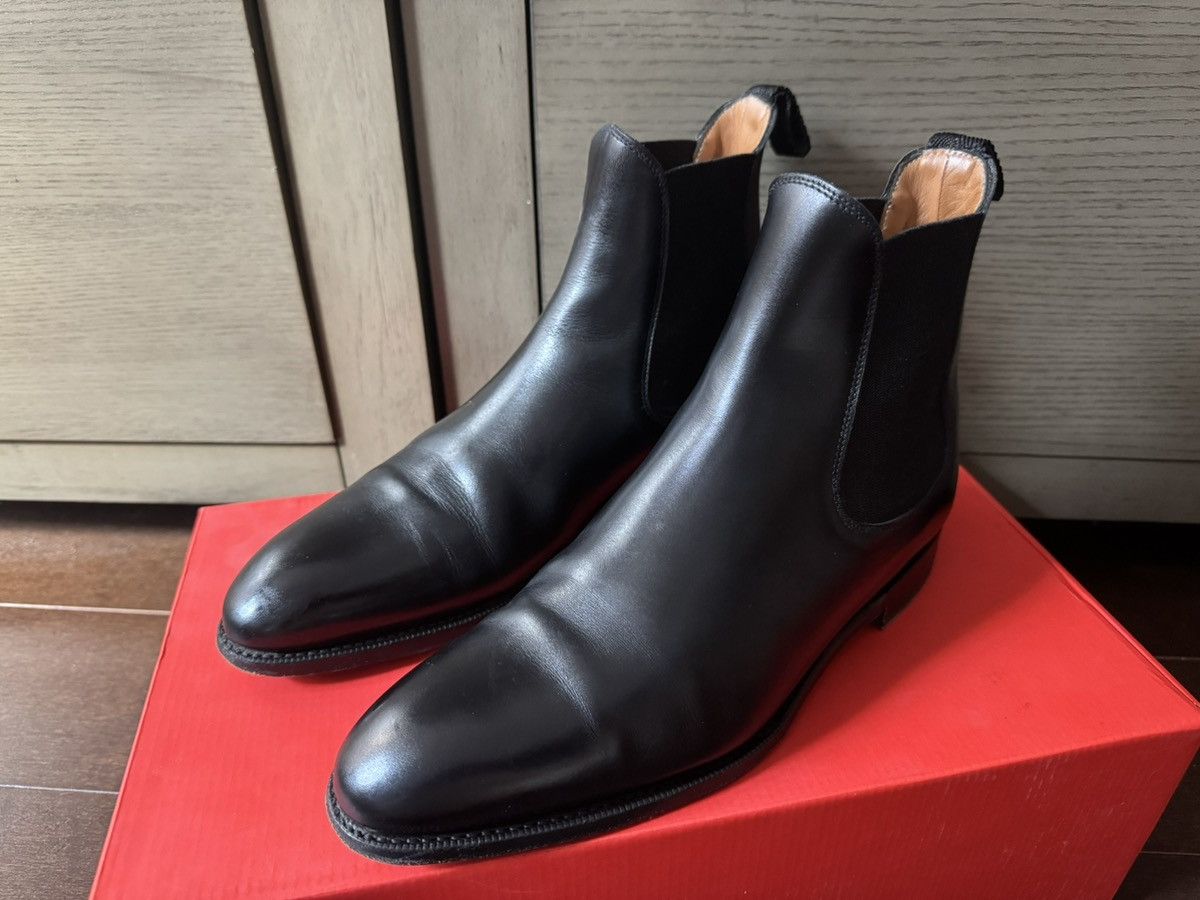 J.FitzPatrick J Fitzpatrick ALKI Wholecut Chelsea Boots Black Calf Size US 7 / EU 40 - 1 Thumbnail