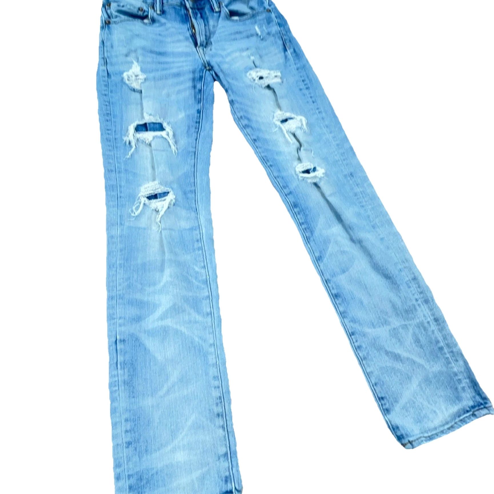 American Eagle Outfitters American Eagle Jeans Men 29x32 Slim Fit Med Wash Faded Ripped Holes Airflex Z Size US 29 - 3 Thumbnail