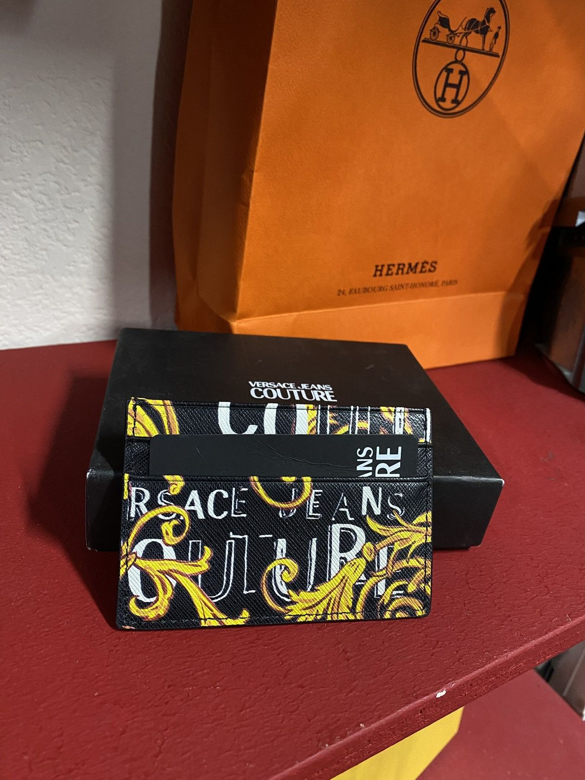 Versace Versace Monogram Card Holder Black Versace Logo Wallet New Size ONE SIZE - 5 Thumbnail
