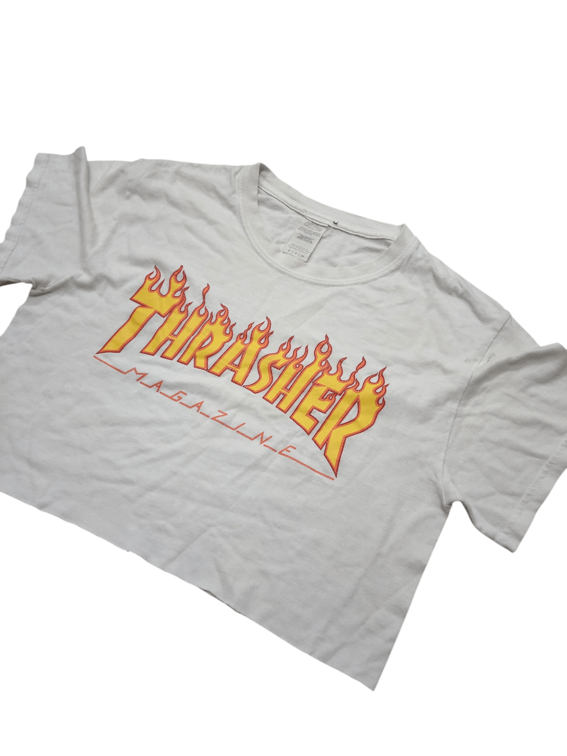 Thrasher Vintage Thrasher Magazine Crop Tops t shirt skateboard Size S / US 4 / IT 40 - 2 Thumbnail