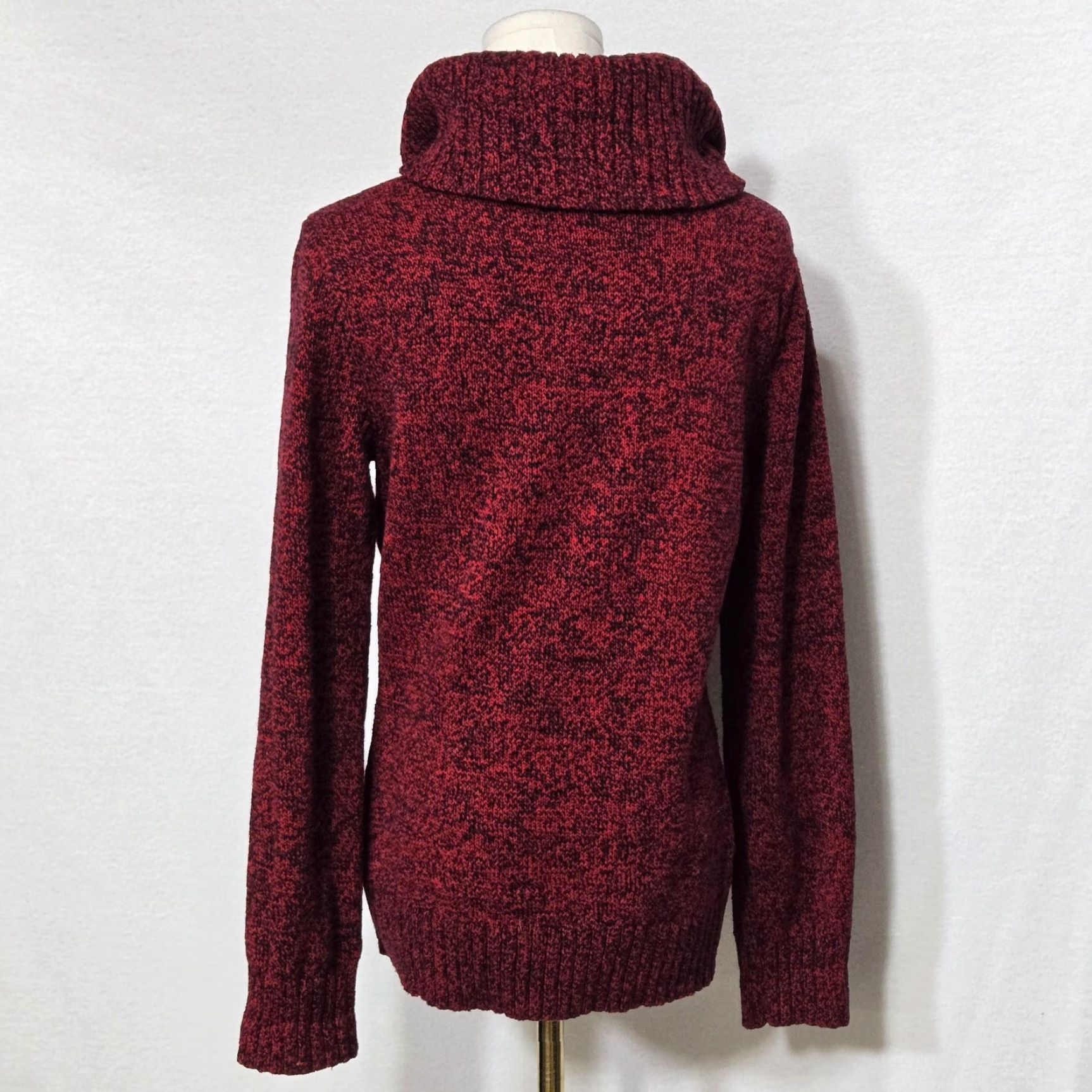 Vintage Lauren Jeans Co. Ralph Lauren Sweater Womens XL Red Cowl Neck Pullover Size XL / US 12-14 / IT 48-50 - 3 Thumbnail