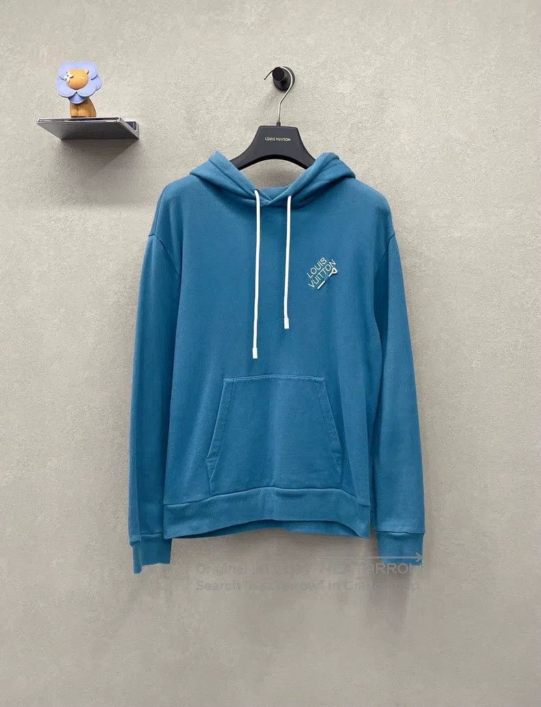 Louis Vuitton Louis Vuitton Blue hooded sweatshirt Size US S / EU 44-46 / 1 - 1 Thumbnail