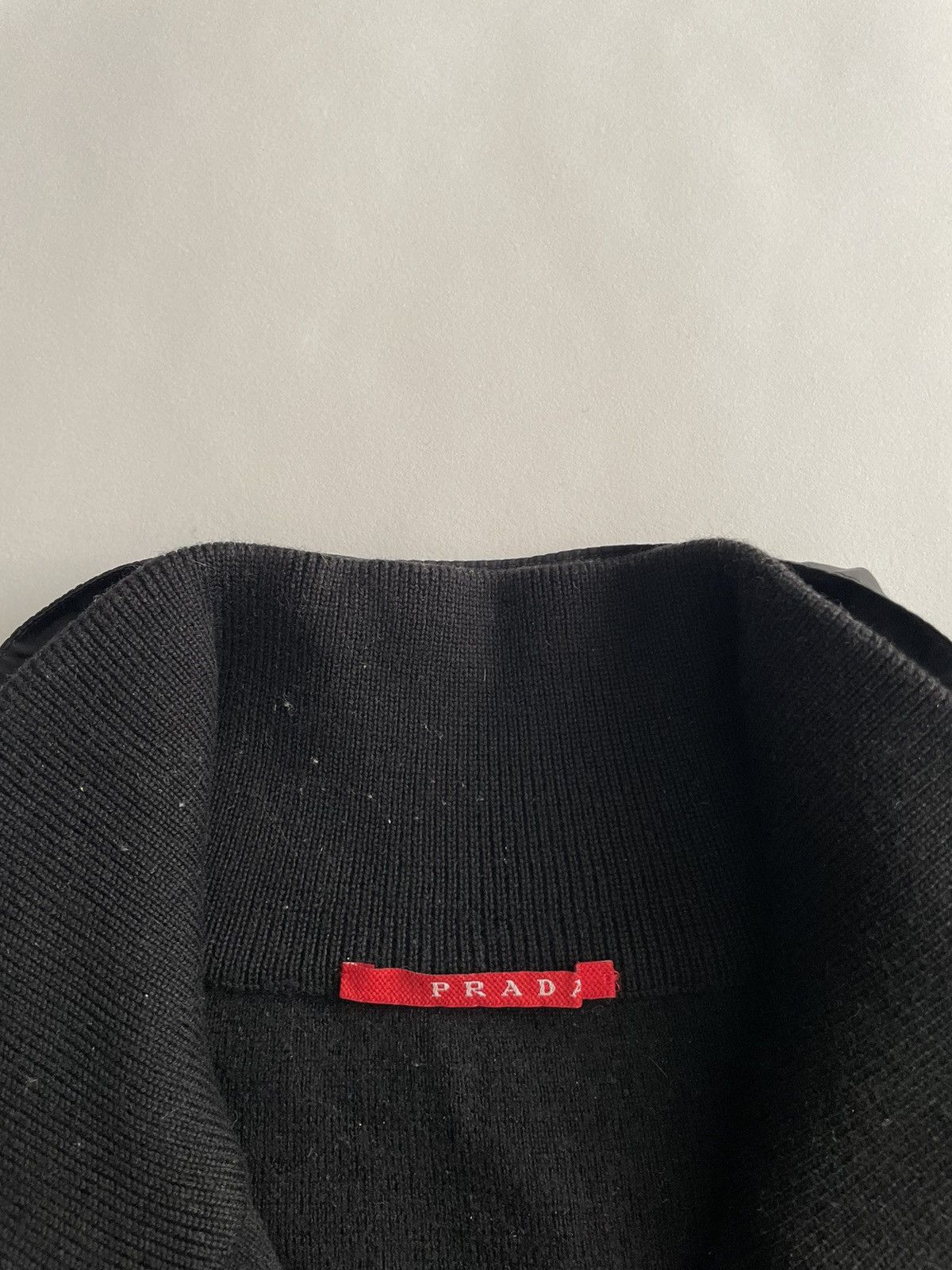 Prada Prada 2000’s Double Collar Nylon Wool Sweater Size US M / EU 48-50 / 2 - 6 Thumbnail