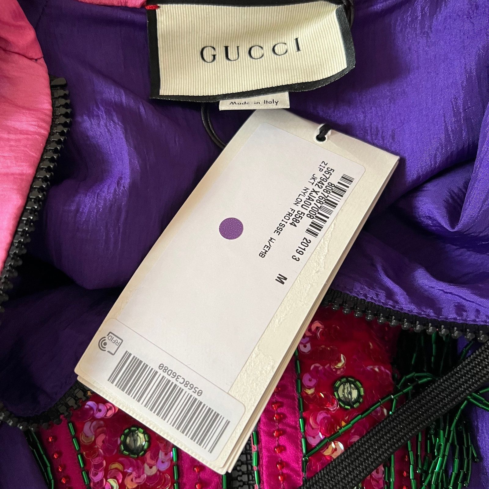 Gucci GUCCI Embellished Printed Hood Bomber Jacket w/ Tags, Medium Size M / US 6-8 / IT 42-44 - 9 Thumbnail