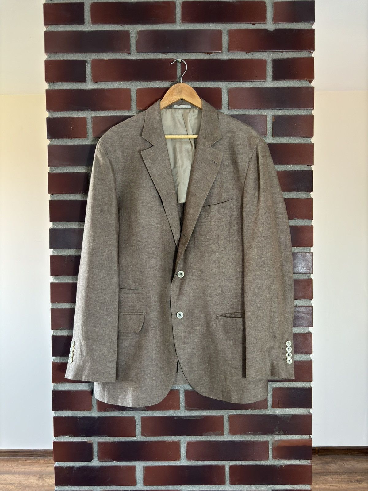 Brunello Cucinelli × Designer Brunello Cucinelli Linen Light Blazer Blazer Suit Jacket Size 44R - 1 Thumbnail