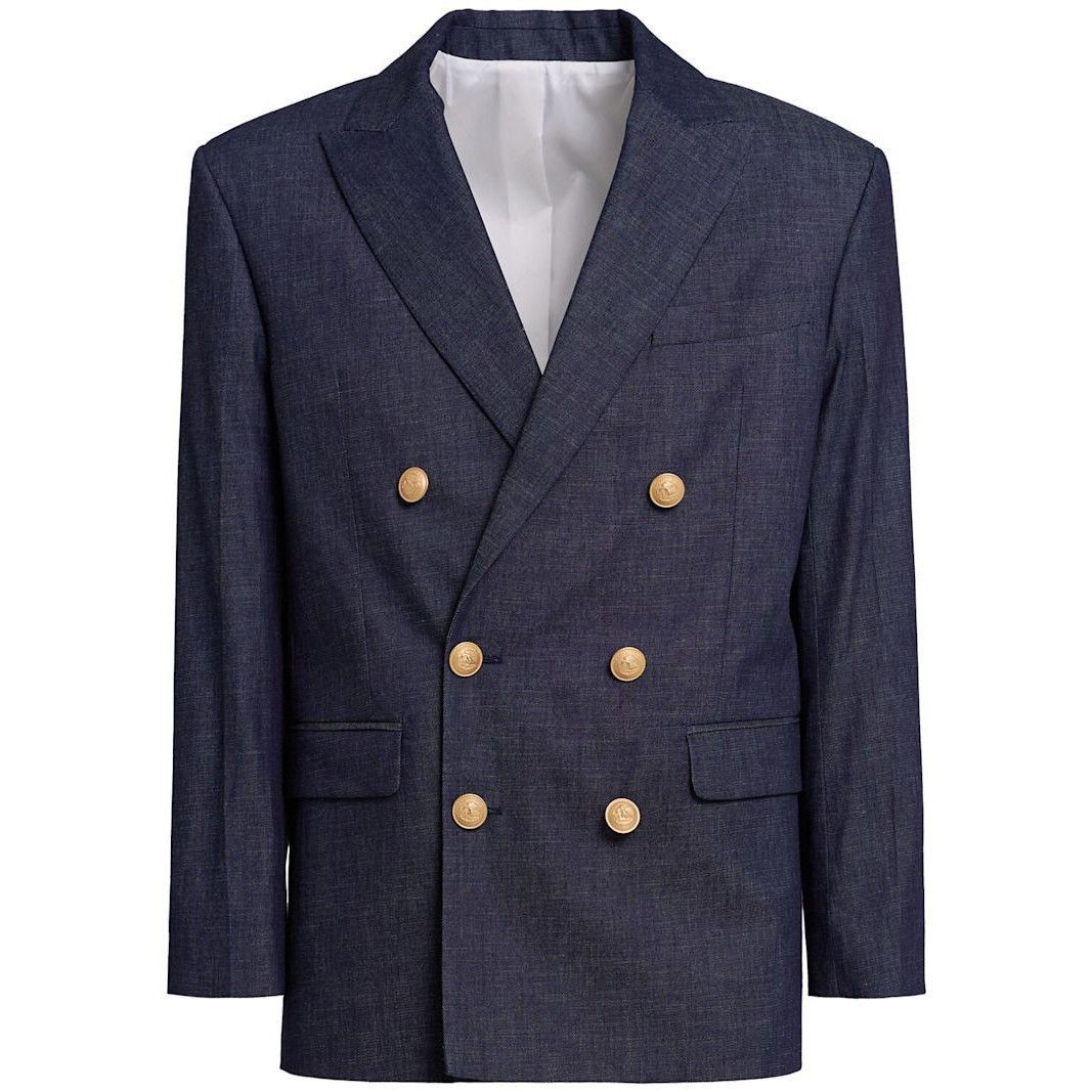 Dsquared2 DSQUARED2 Double Breast Blue Cotton Denim Blazer New & Authe Size US M / EU 48-50 / 2 - 1 Thumbnail