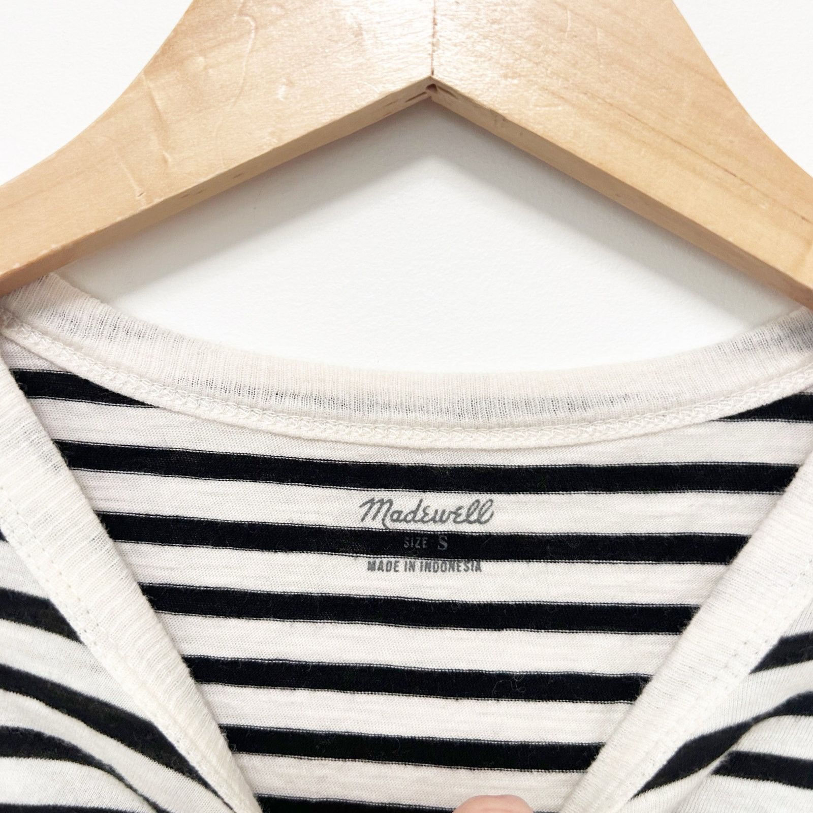 Madewell Madewell Black White Striped Short Sleeve T Shirt Sz S Size S / US 4 / IT 40 - 2 Thumbnail