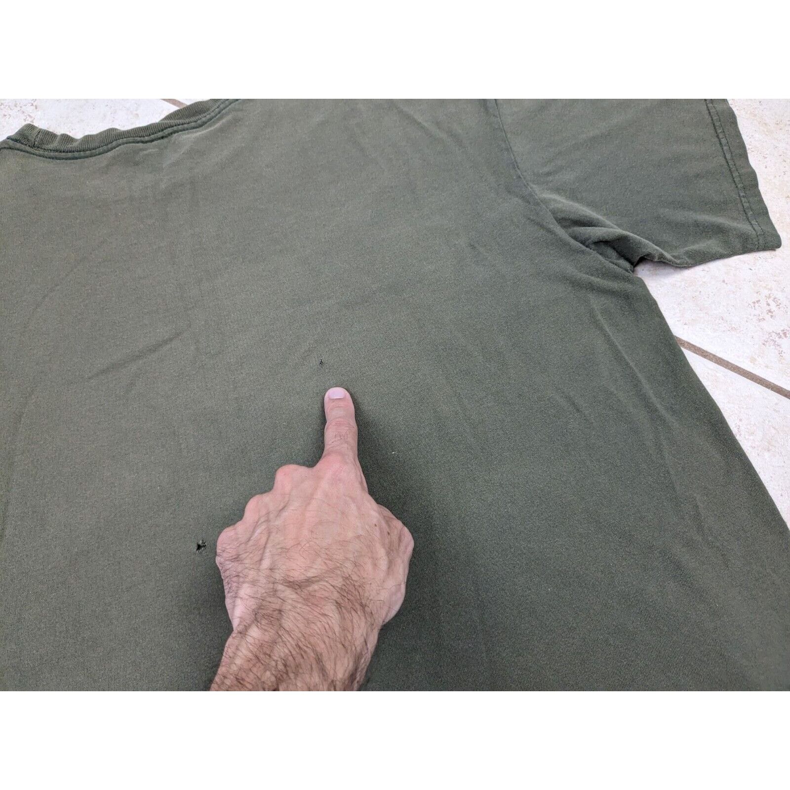 Nike Vtg Nike Shirt XL Olive Green Big Center Swoosh Check USA Size US XL / EU 56 / 4 - 19 Thumbnail
