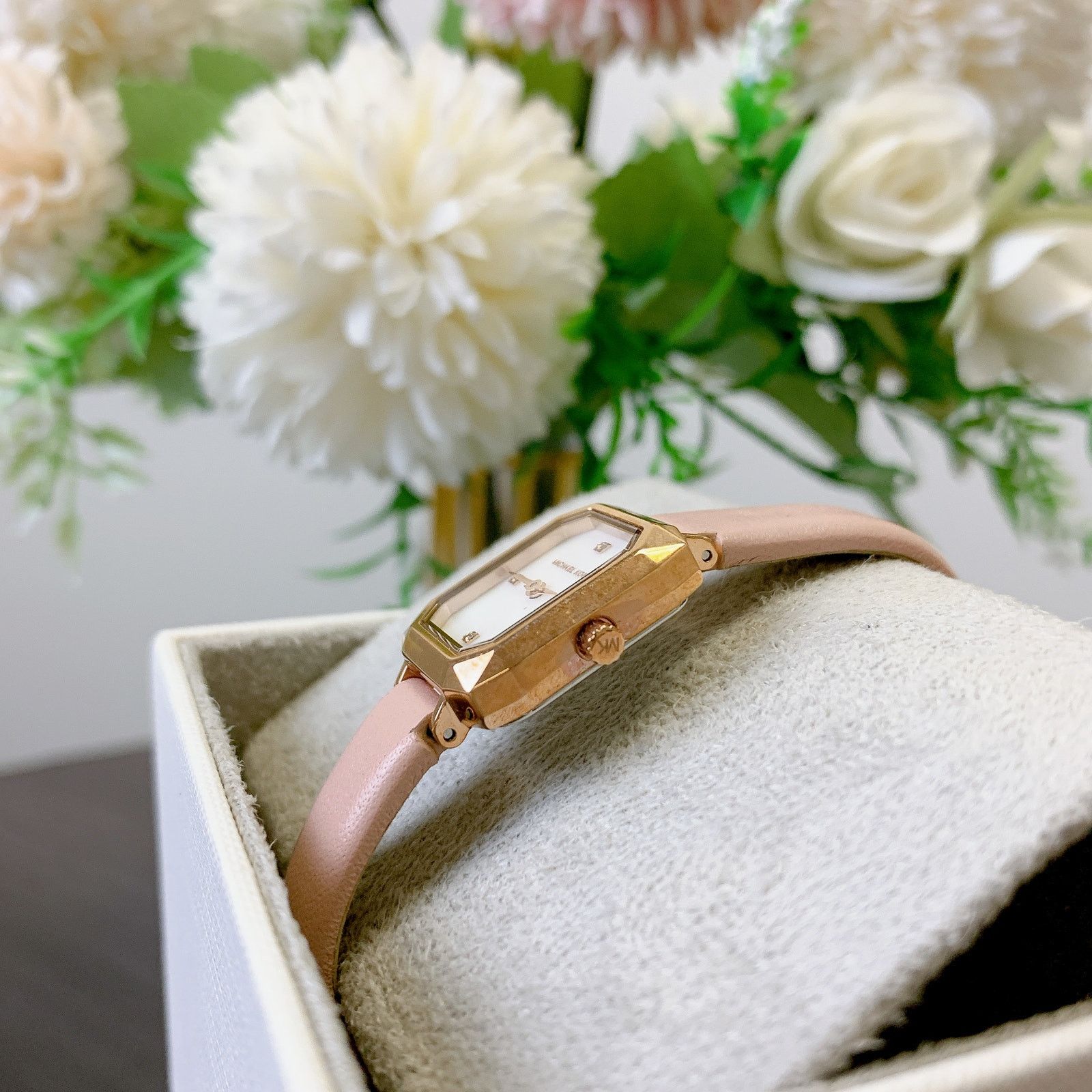 Michael Kors Michael Kors MK2923 Alane Two-Hand Blush Leather Watch Size ONE SIZE - 6 Thumbnail