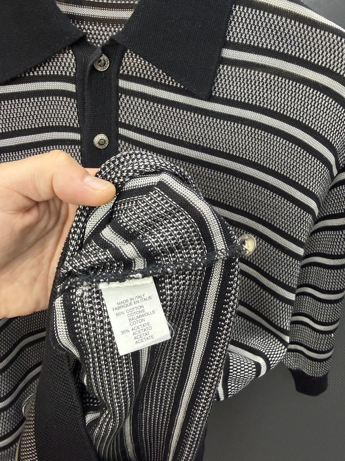 Versace Vintage Versace Classic V2 Knit Polo Shirt Size M Size US M / EU 48-50 / 2 - 11 Thumbnail