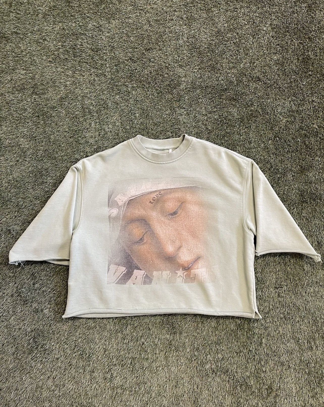 Saint Vanity Size L - Saint Vanity “Love” Cropped Crewneck Green Size US L / EU 52-54 / 3 - 1 Thumbnail