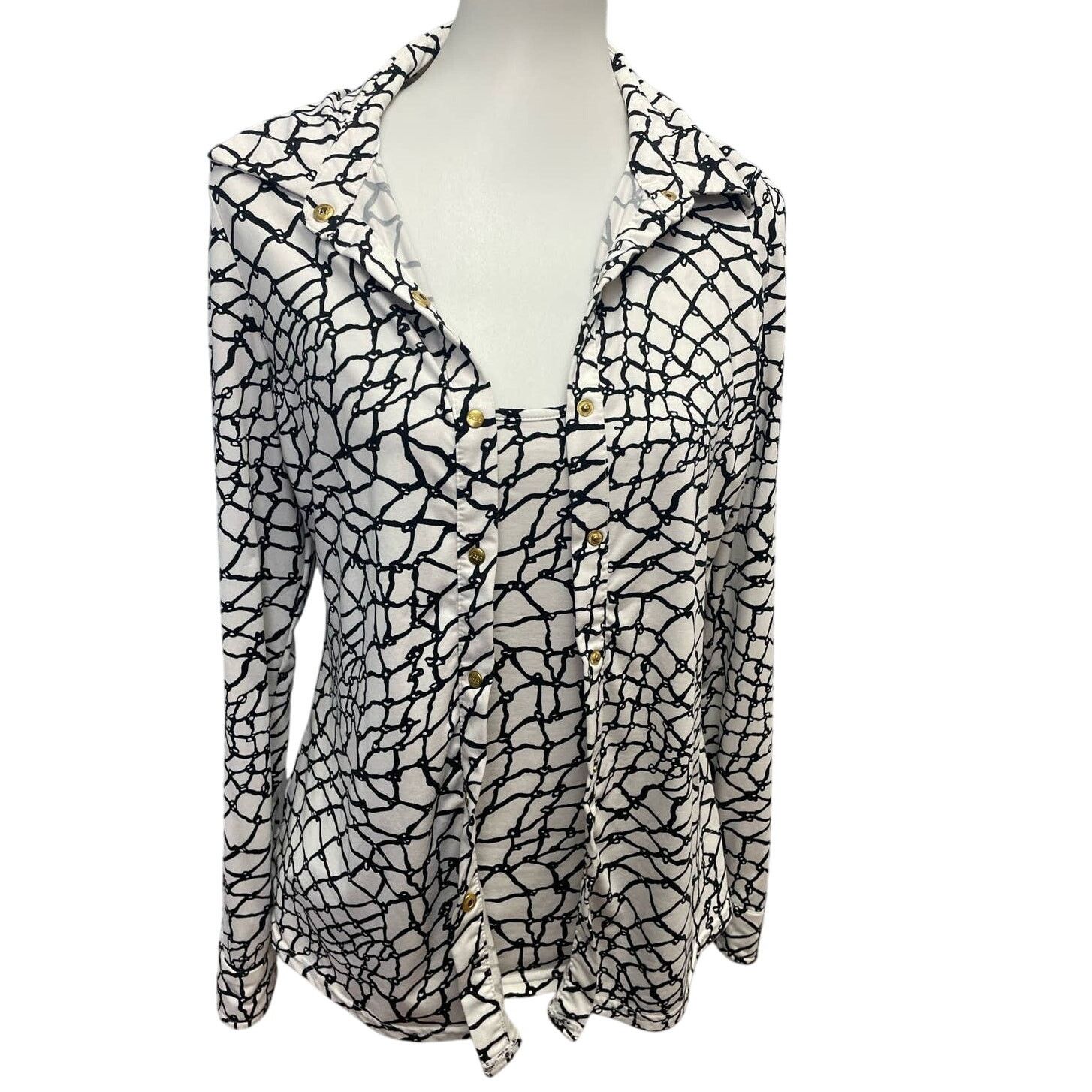 Bcbgmaxazria BCBGMAXAZRIA Womens Medium Up PolyBlend Top Blouse Size M / US 6-8 / IT 42-44 - 1 Thumbnail