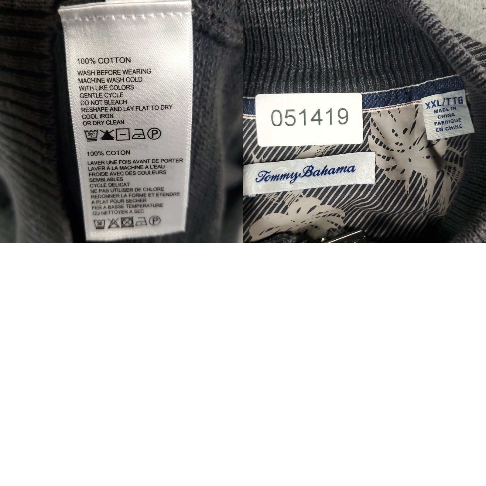 Tommy Bahama VINTAGE Tommy Bahama Sweater Pullover Mens 2XL Gray Casual Knit 1/4 Zip All Seasons Size US XXL / EU 58 / 5 - 8 Thumbnail