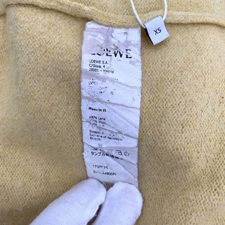 Loewe Loewe Yellow logo embroidered wool round neck long sleeve Size XS / US 0-2 / IT 36-38 - 6 Thumbnail