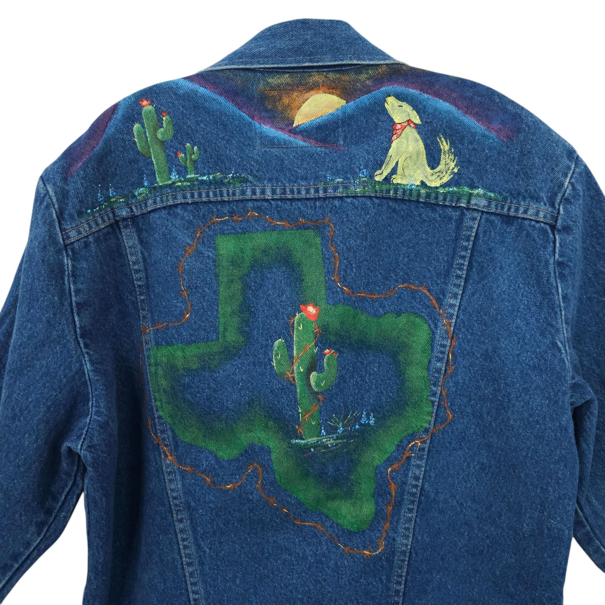 Wrangler Wrangler Western Denim Jacket Womens Size L DIY Hand Painted Size L / US 10 / IT 46 - 17 Thumbnail