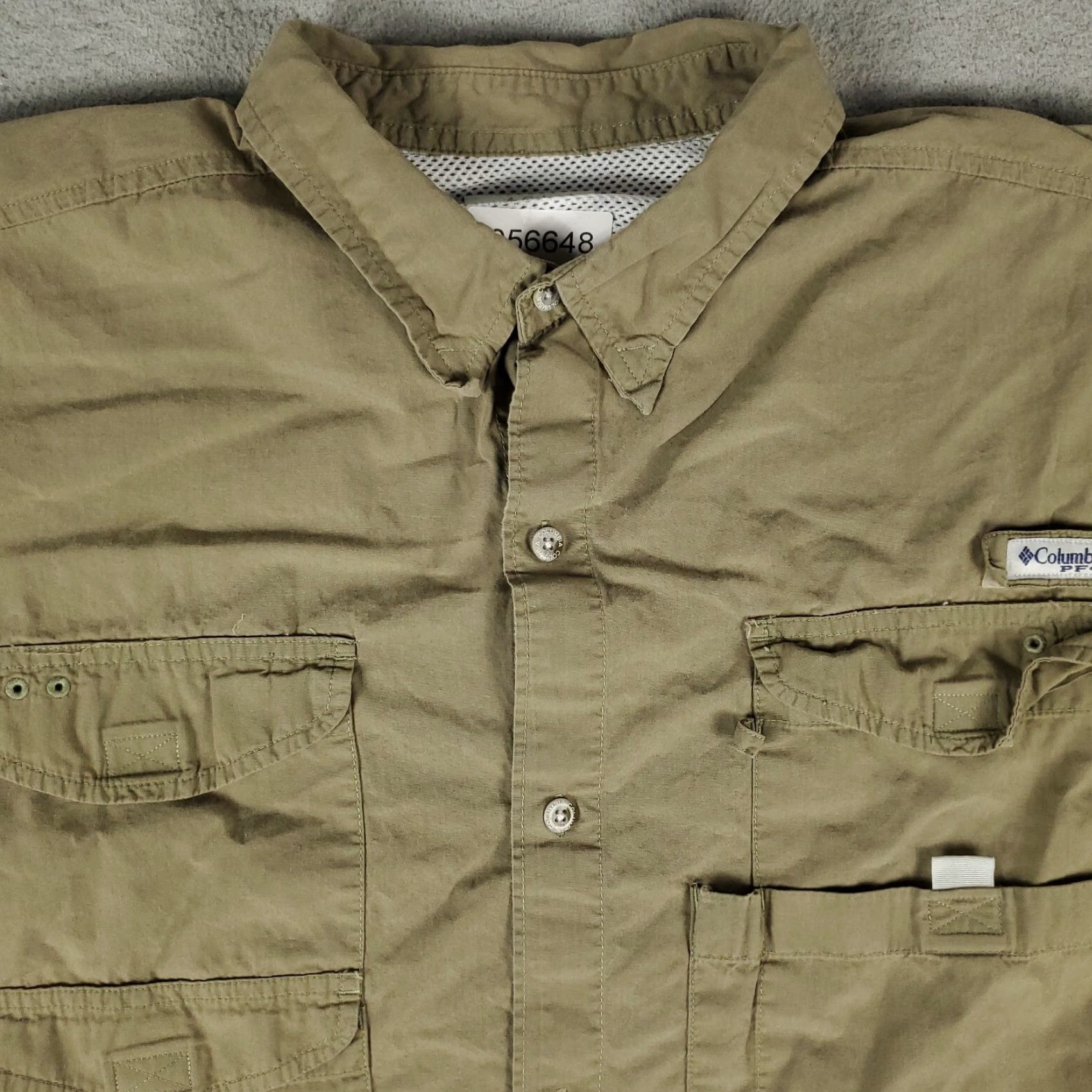 Vintage Columbia Shirt Mens 2XL Short Sleeve Button-Up Brown Cotton Blend PFG Size US XXL / EU 58 / 5 - 2 Thumbnail