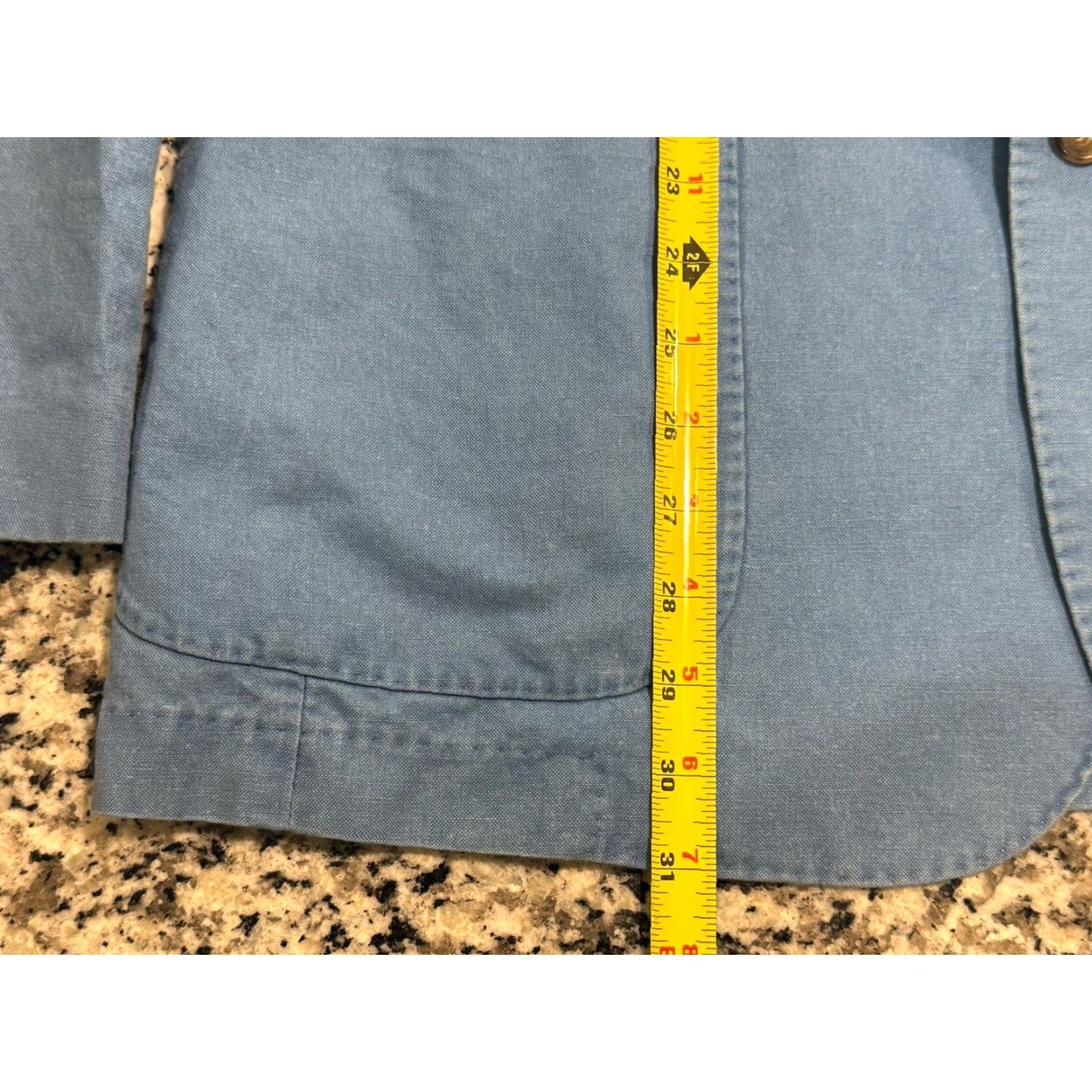 Peter Millar Peter Millar Blazer Mens Large Blue Linen Cotton Size 42R - 3 Thumbnail