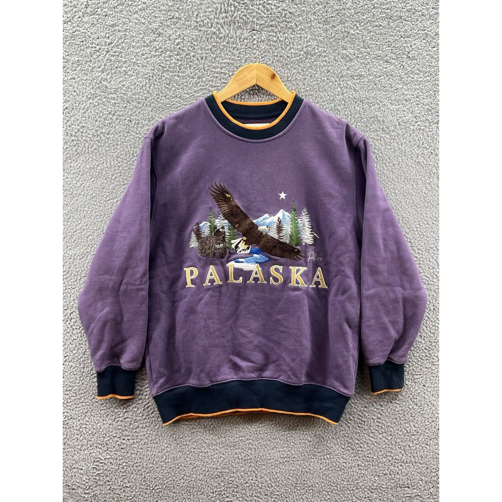 Palace Palace Palaska Embroidered Purple Sweatshirt Men’s Sz. Small Size US S / EU 44-46 / 1 - 1 Thumbnail