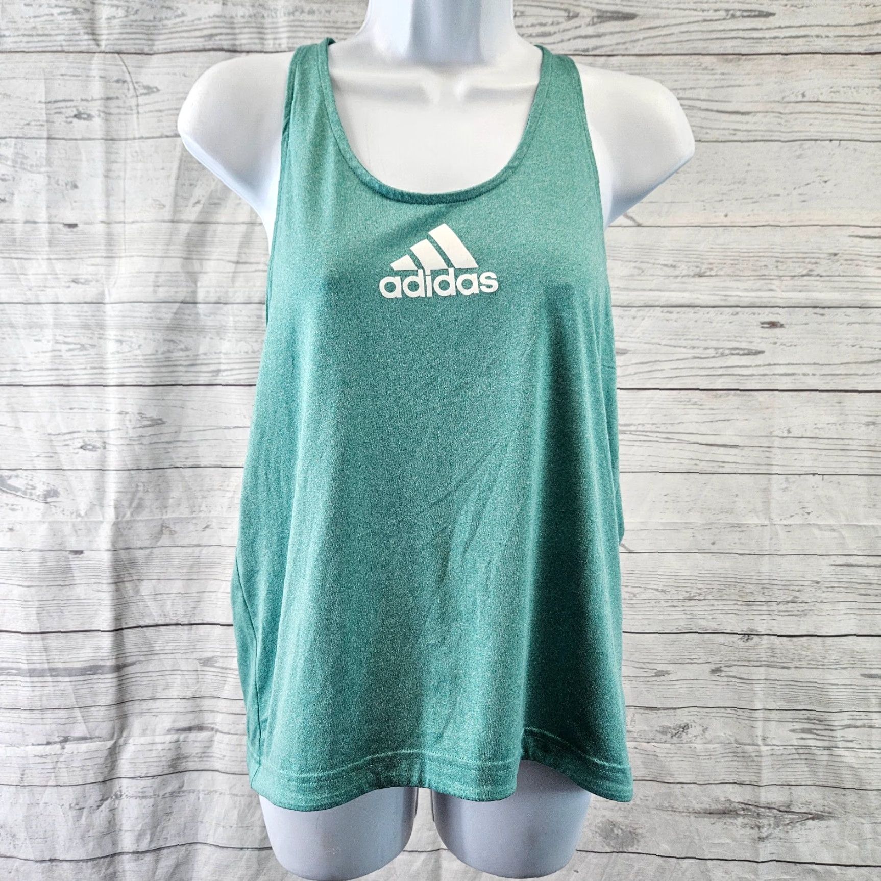 Adidas Adidas Tank Top Womens Medium Green White Scoop Neck Sleeveless Pullover Activewear Regular Size M Shirt Women Mens Girls Size M / US 6-8 / IT 42-44 - 2 Thumbnail