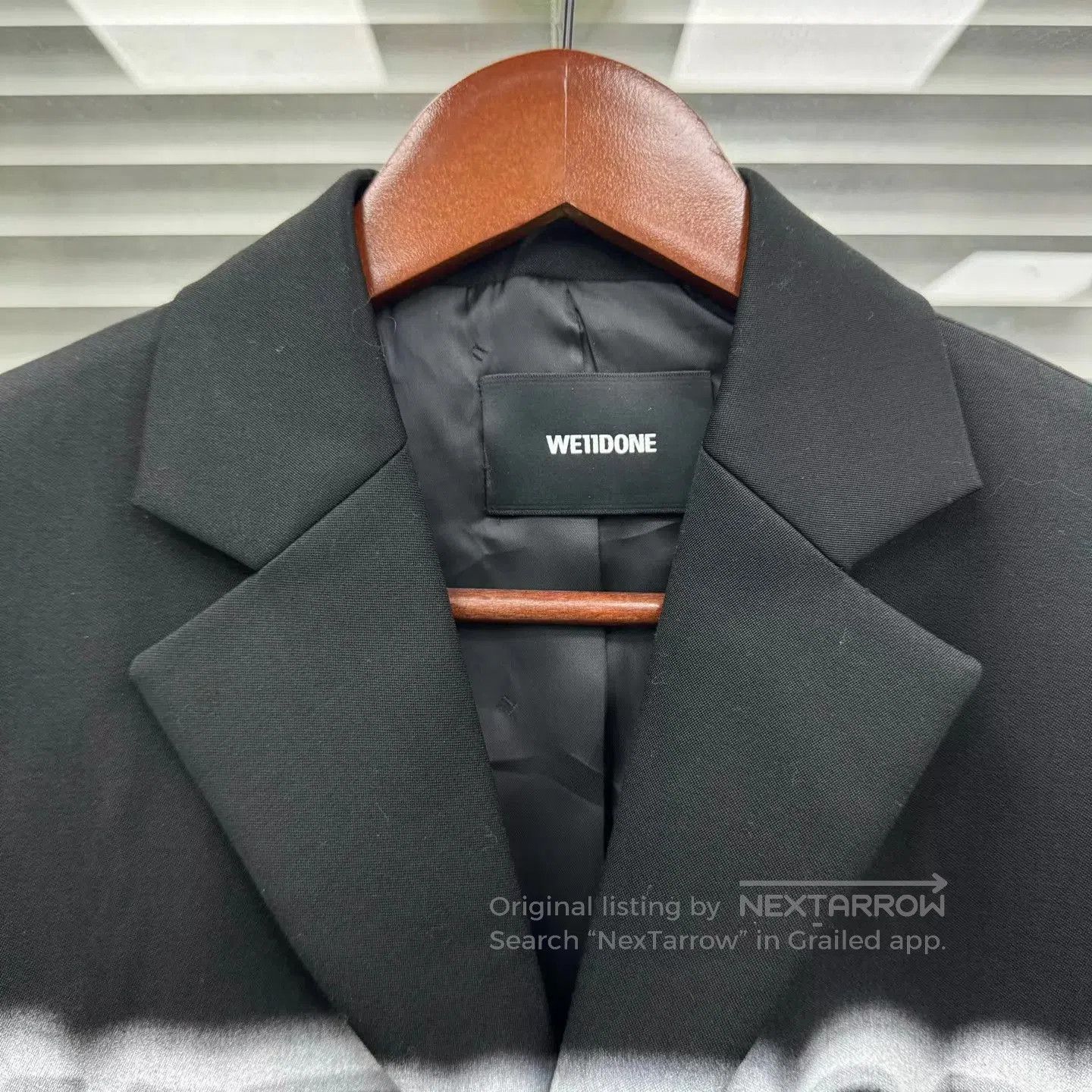WE11DONE Black Blazer with Graphic Print - XS. Size US XS / EU 42 / 0 - 6 Thumbnail