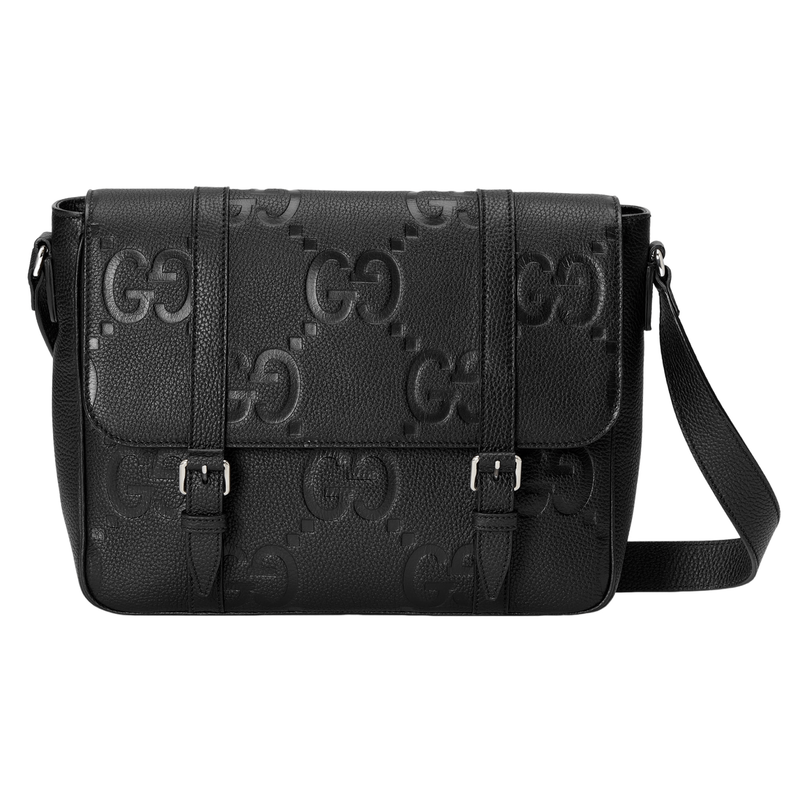 Gucci GUCCI Jumbo GG Medium Black Leather Messenger Bag Size ONE SIZE - 1 Thumbnail