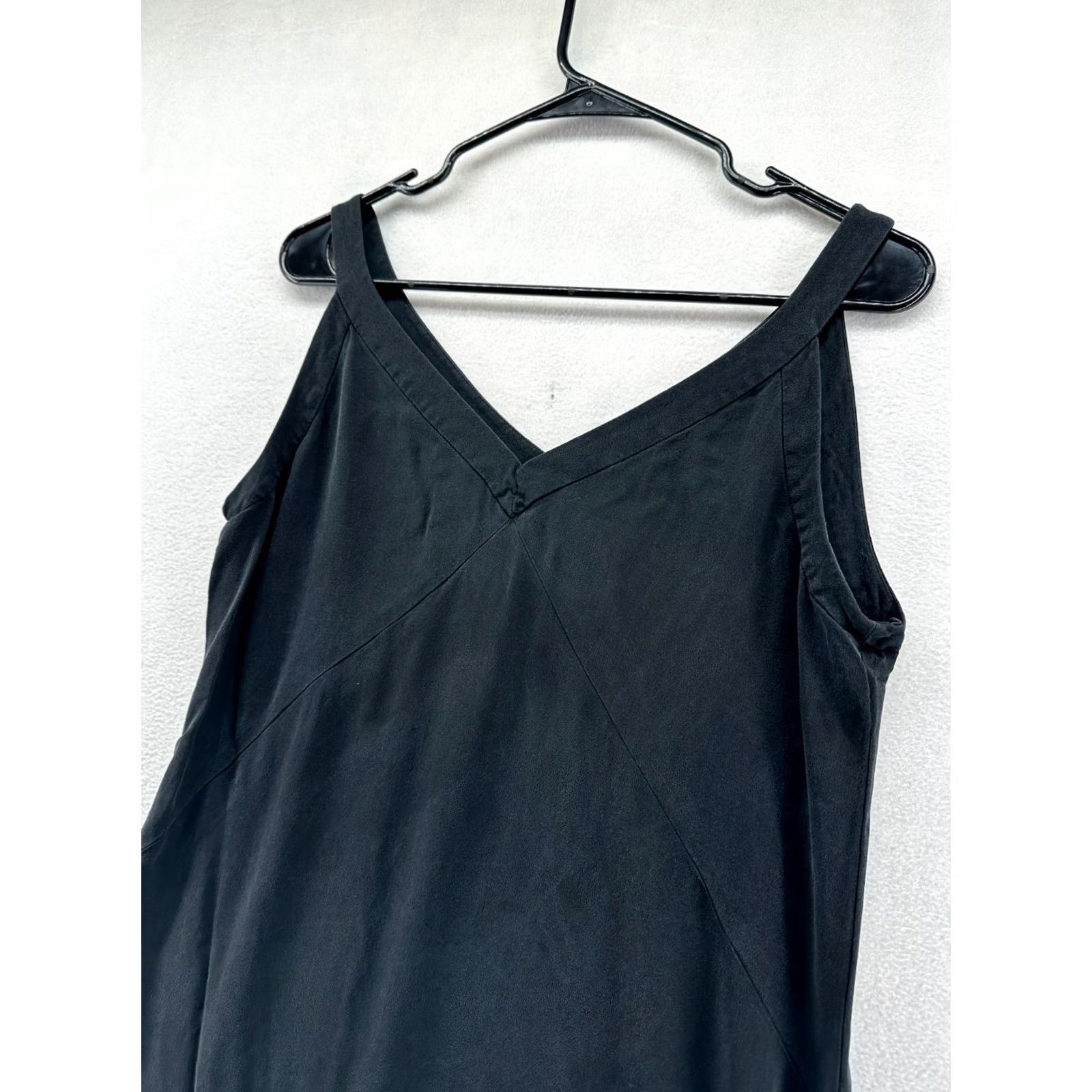 Eileen Fisher VINTAGE? No (excluded) Eileen Fisher A-Line Dress Black Women's M Silk Sleeveless V-Neck Pullover Size M / US 6-8 / IT 42-44 - 3 Thumbnail