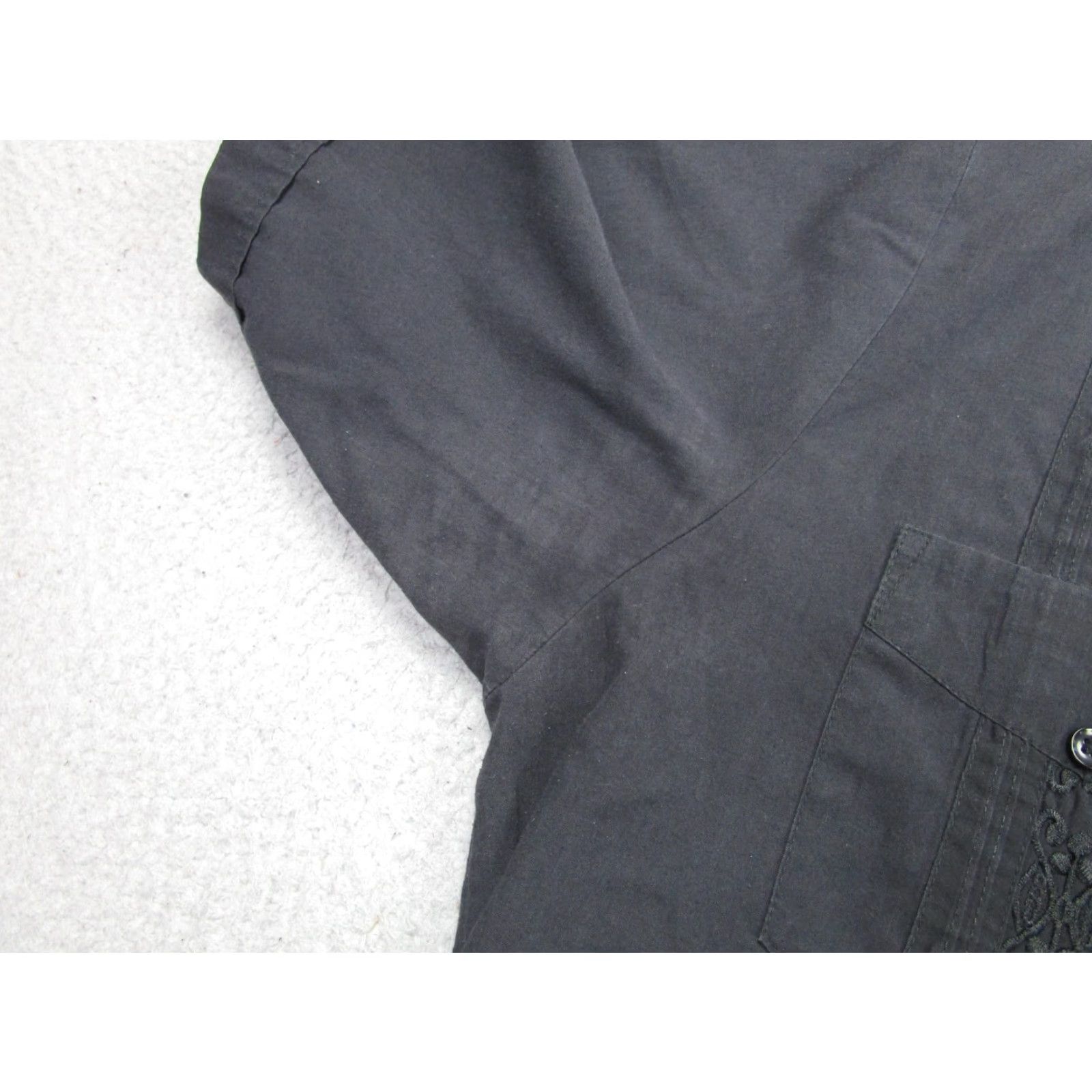 Vintage Maximos Yucatan Shirt Mens 4XL Black Short Sleeve Button-Up Relaxed Fit Pockets Size US XXL / EU 58 / 5 - 6 Thumbnail