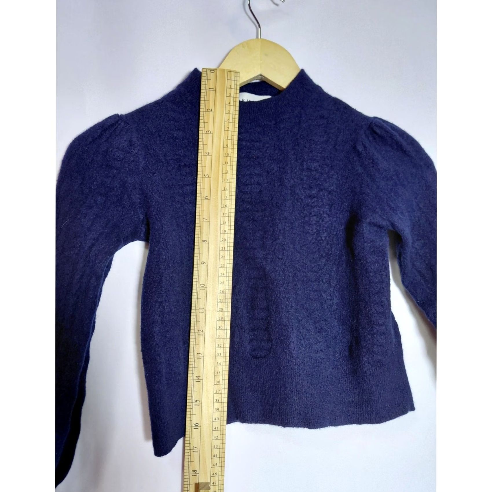 J.Crew DEMYLEE x J.Crew Wool Sweater Blue Solid 100% Wool Size M Womens Crew Neck Long Sleeve Pullover Casual Workwear KnIT 100% Merino Wool" Size M / US 6-8 / IT 42-44 - 6 Thumbnail