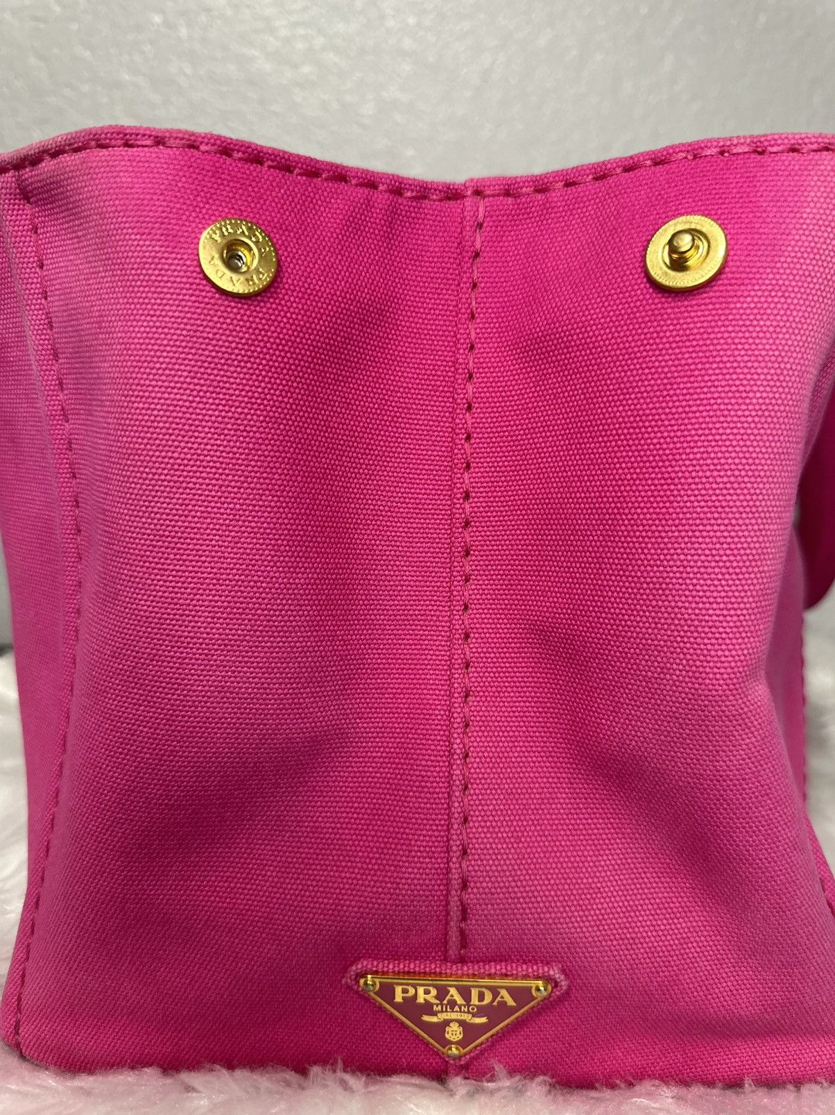 Prada Prada Canapa BN2642 Handbag Fuchsia - Authentic Size ONE SIZE - 11 Thumbnail