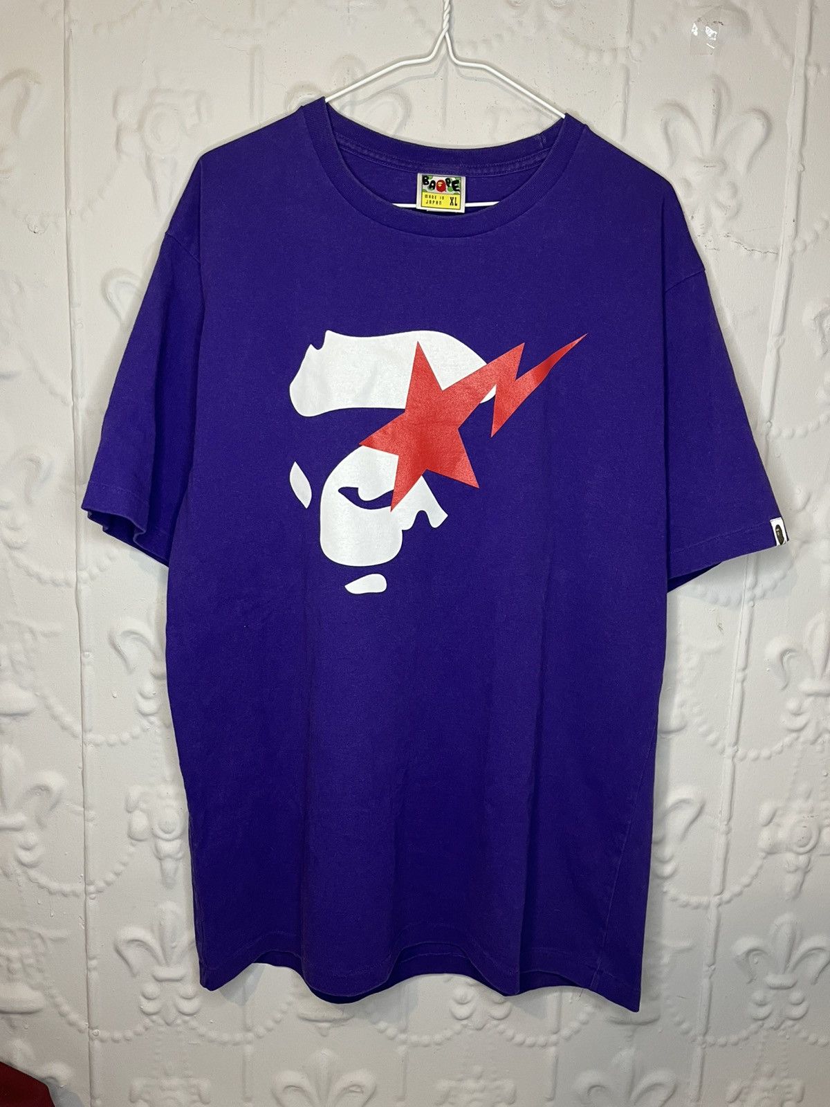 Bape A Bathing Ape Vintage Purple Bapesta T-Shirt Size US XL / EU 56 / 4 - 1 Thumbnail