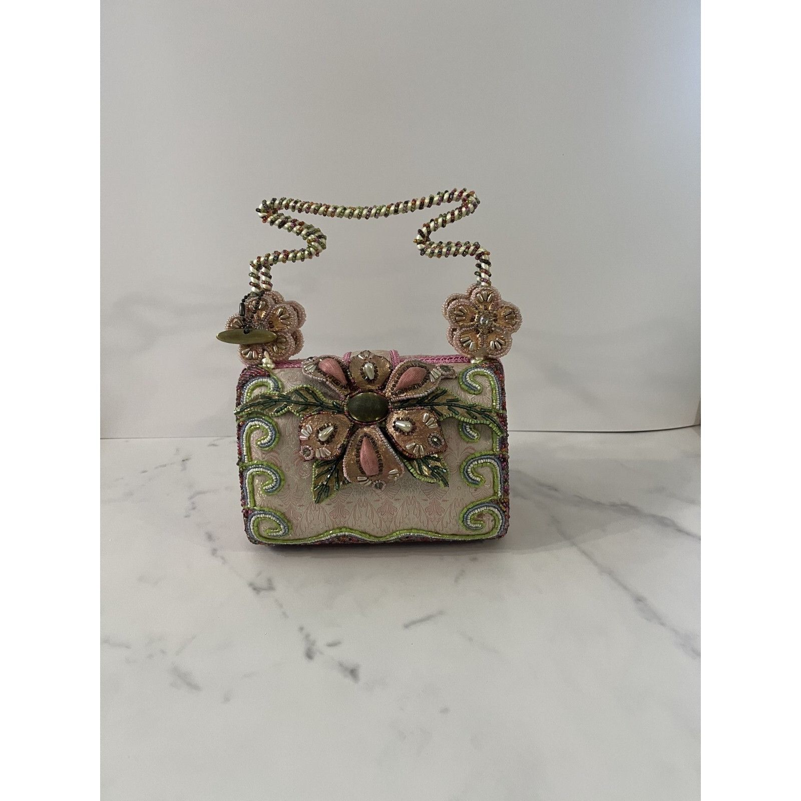 Mary Frances Mary Frances Beaded Floral Handbag With Intricate Embroidery Size ONE SIZE - 4 Thumbnail