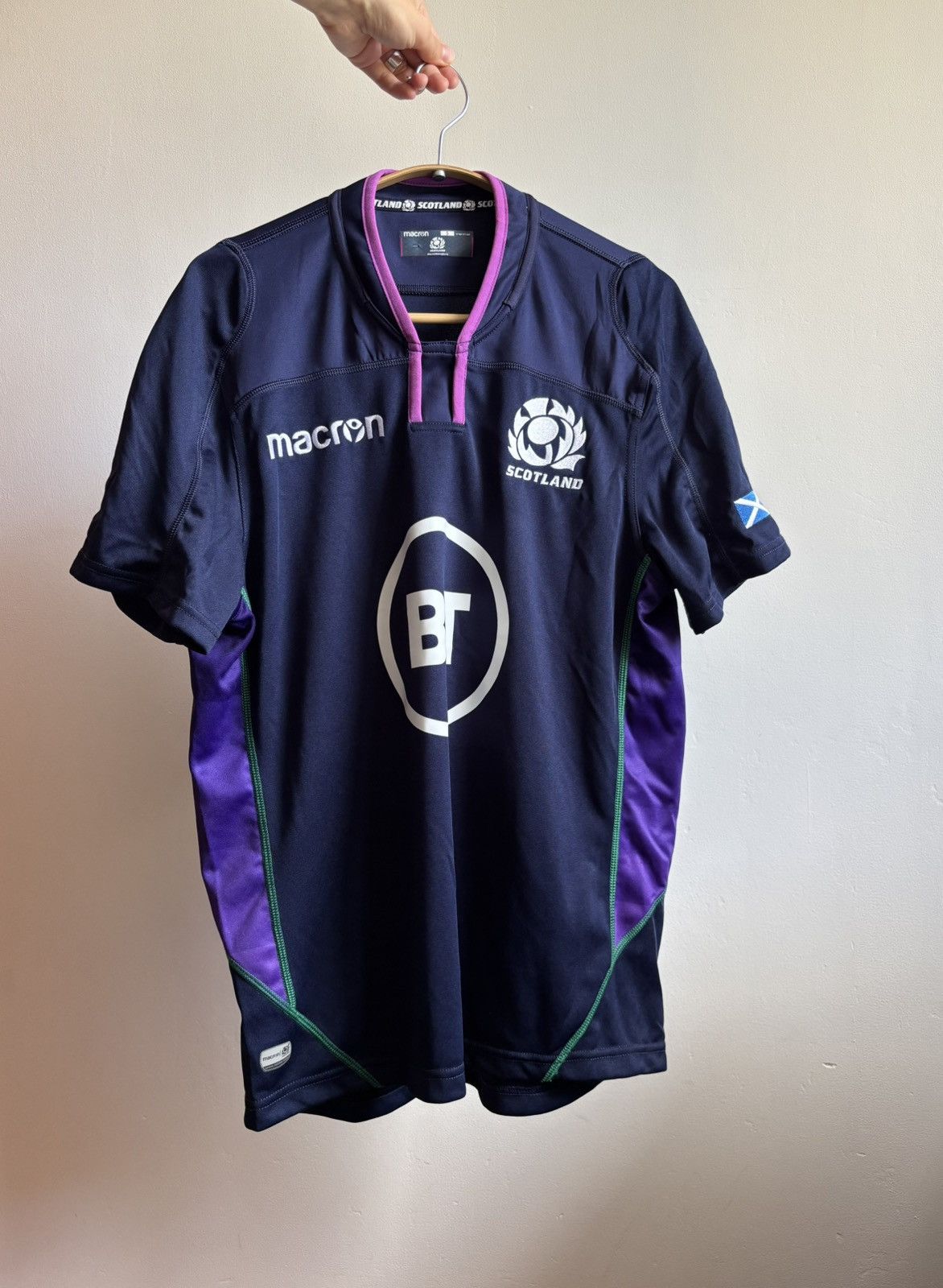 Macron Vintage Macron Scotland National Team jersey Rugby Shirt Size US S / EU 44-46 / 1 - 6 Thumbnail