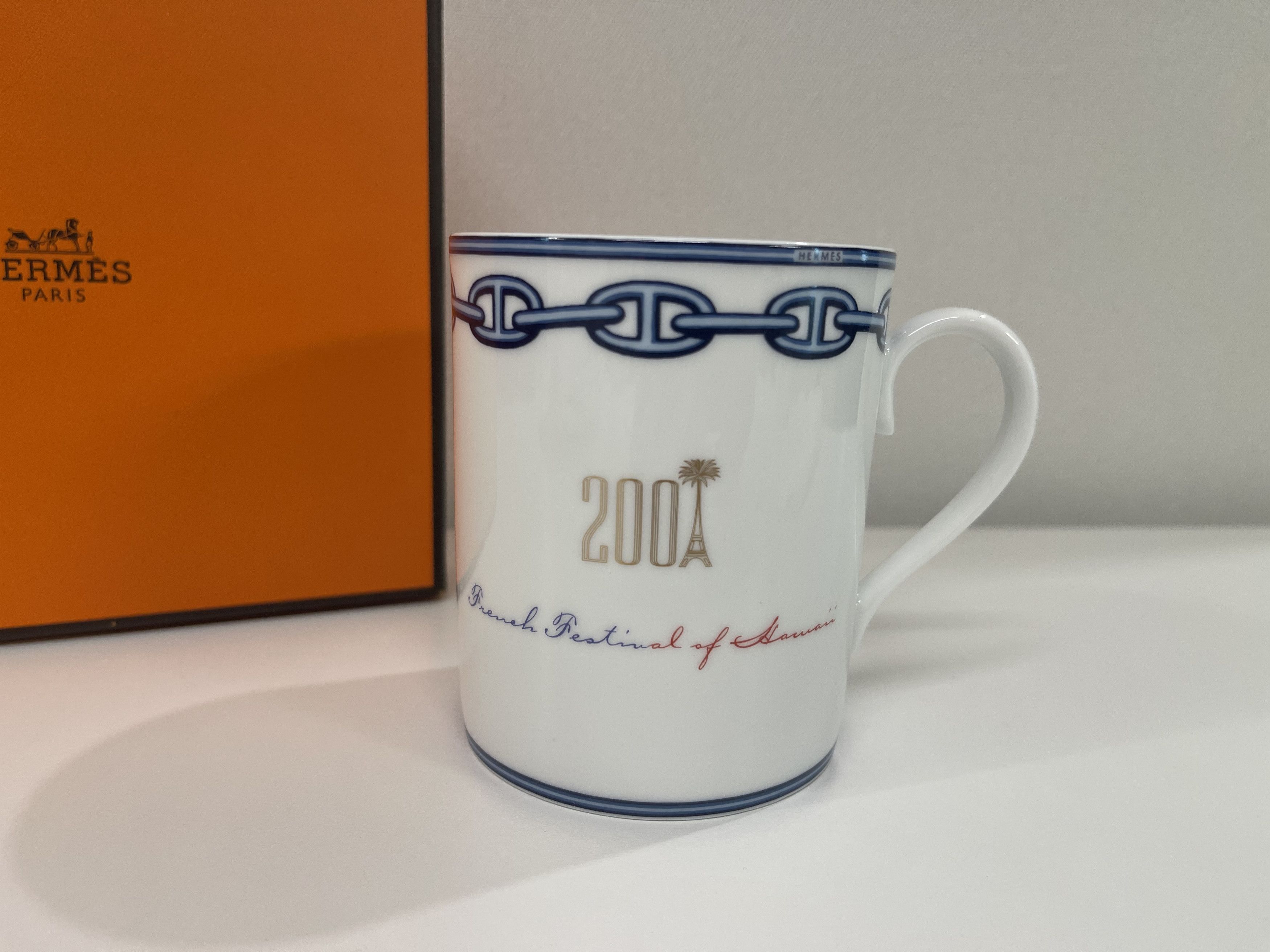 Hermes Hermes Chaine D'Ancre Blue Hawaii Limited Mug Cup 1P Size ONE SIZE - 2 Thumbnail