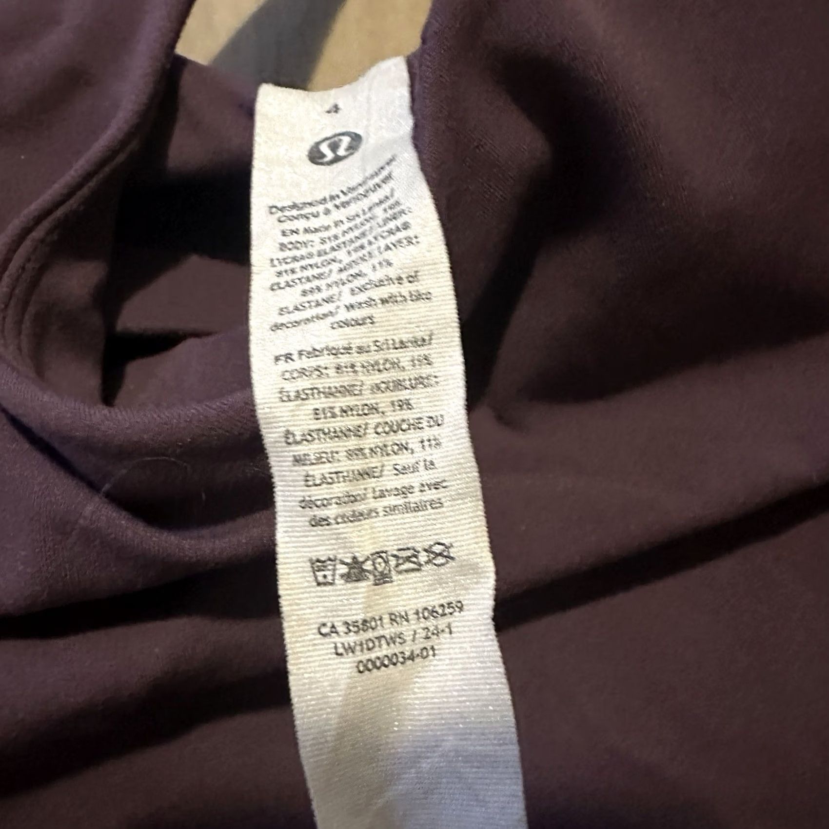 Lululemon Lululemon Align Tank Womens 4 Burgundy Sleeveless Yoga Gym Performance Breathable Size ONE SIZE - 2 Thumbnail
