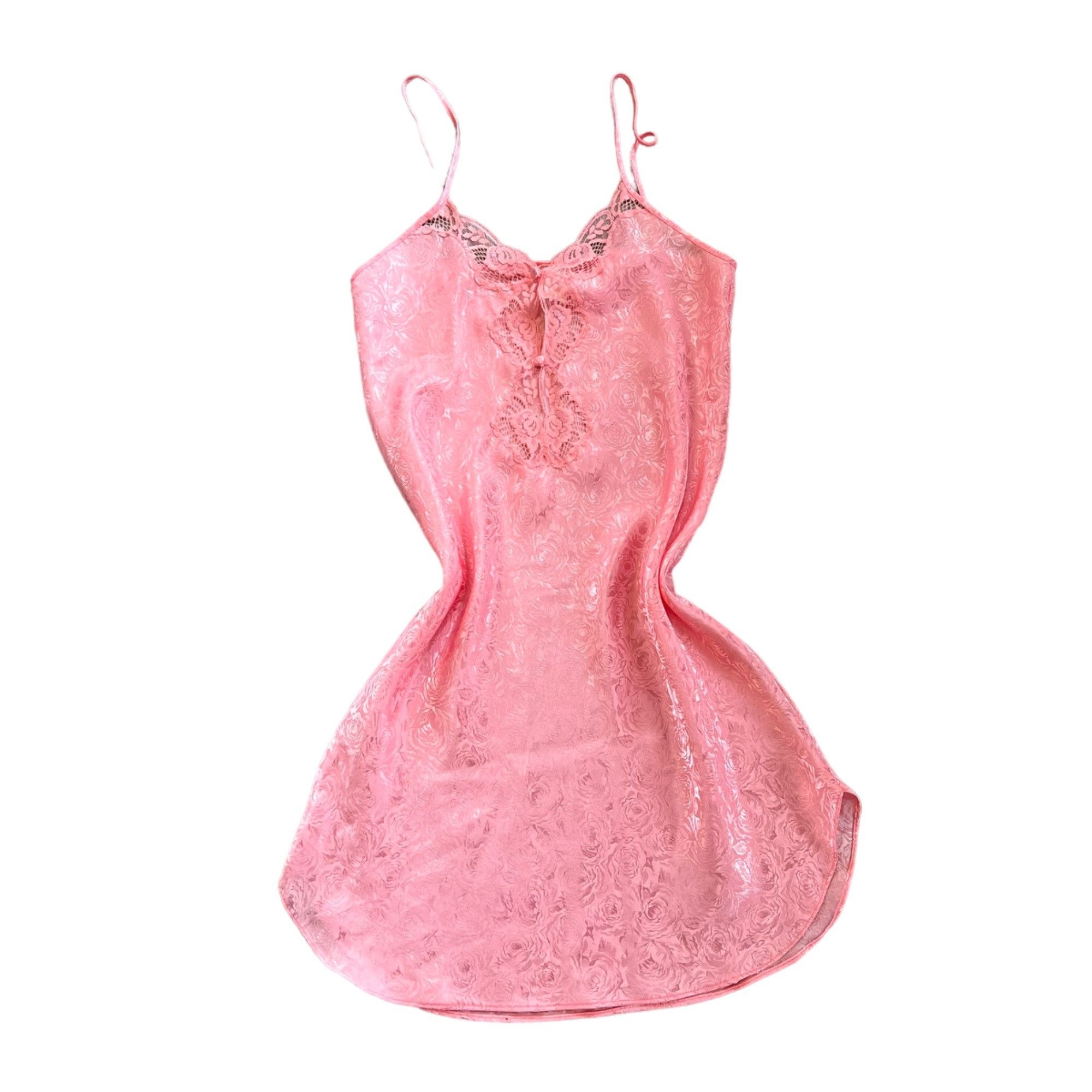 Vintage Vintage Godiva Pastel Pink Rose Lace Chemise Lingerie Size S / US 4 / IT 40 - 1 Thumbnail