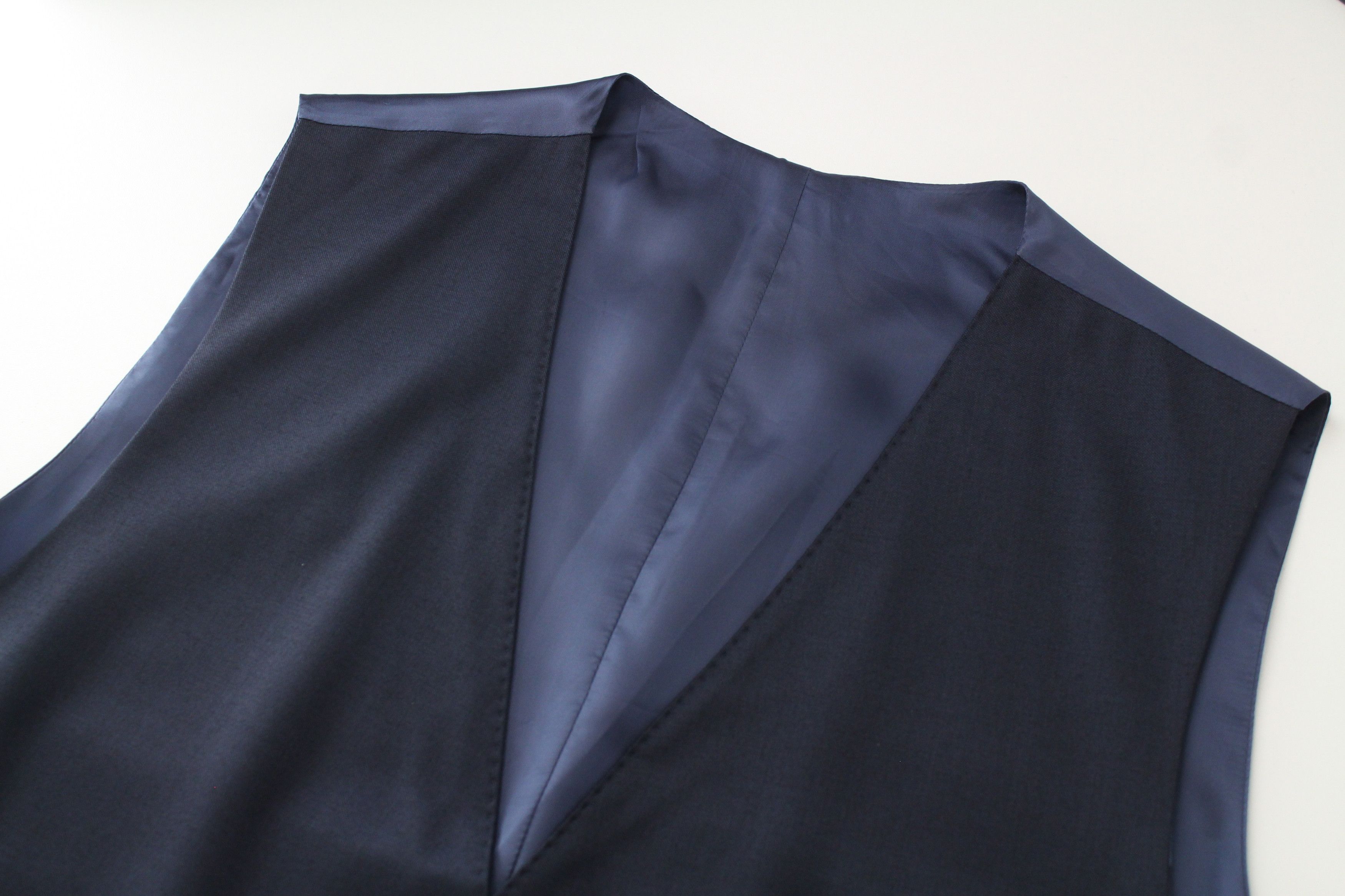 Suitsupply LAZIO UK50S Wool Navy Waistcoat Trousers Set 60875 Size 50S - 7 Thumbnail
