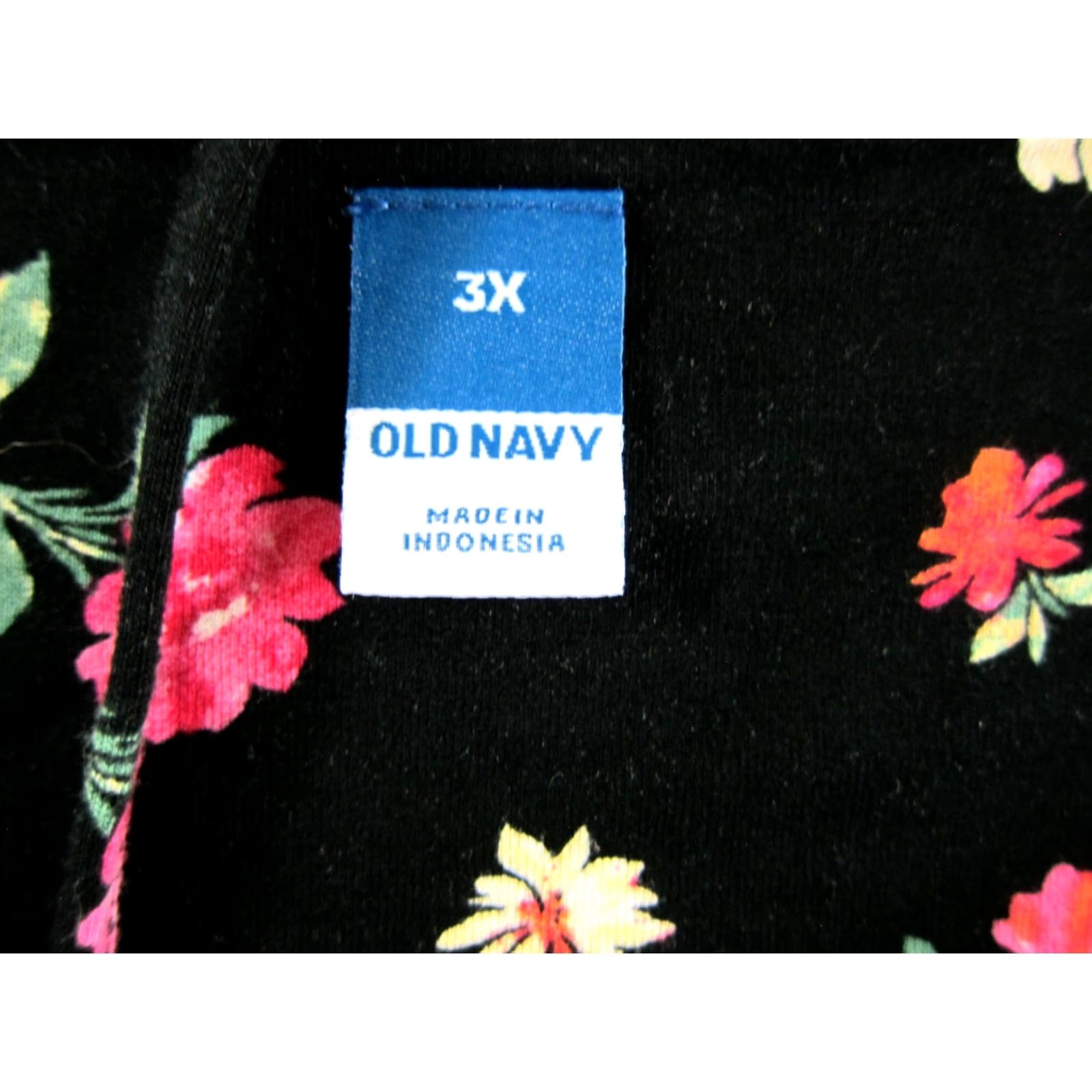 Old Navy Old Navy Floral Sundress Short Tank Sun Dress 3X Pocket Black Green Pink Rayon Stretch Ladies Size 40" / US 18 - 3 Thumbnail
