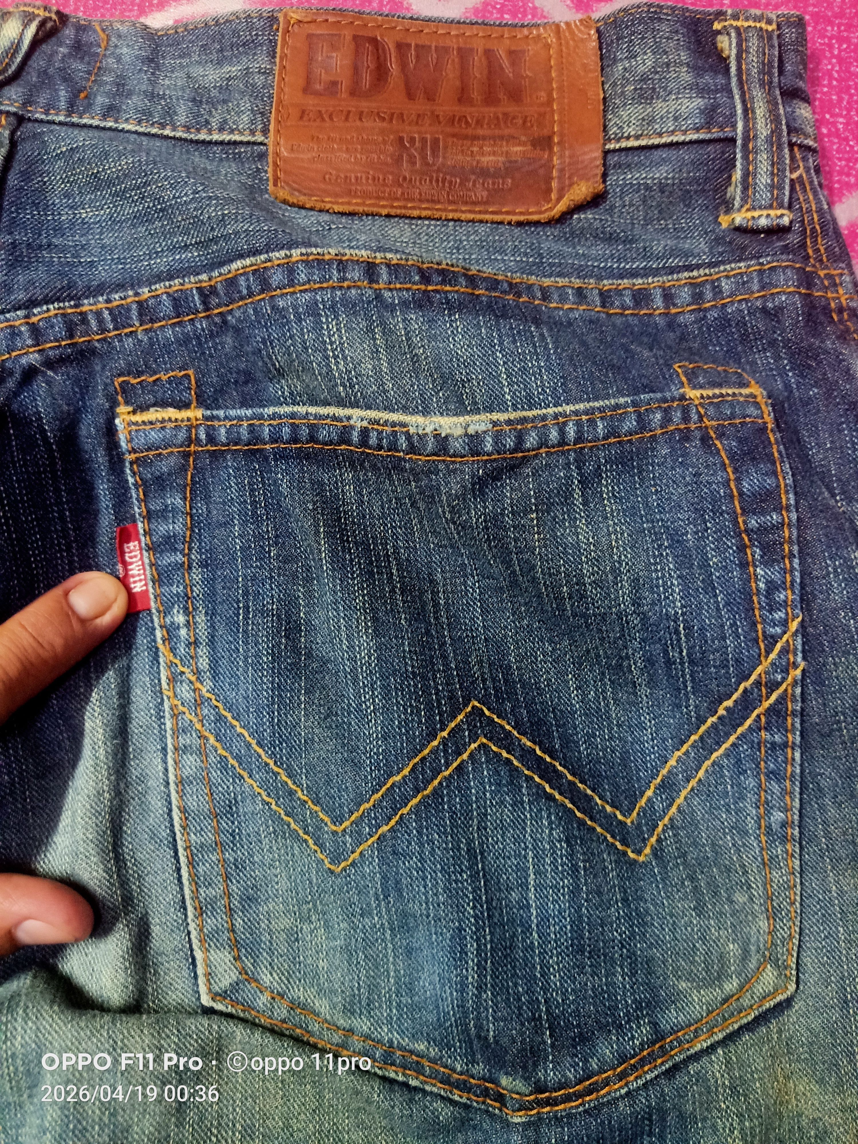 Japanese Brand 💥Vintage Edwin 404XV Flare Denim Men 💥 Size US 34 / EU 50 - 13 Thumbnail