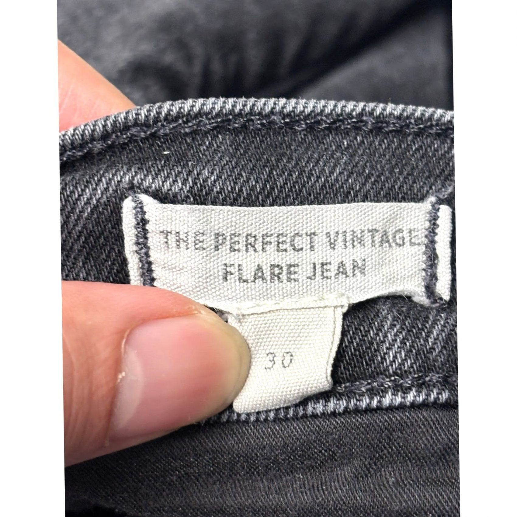 Madewell VINTAGE Madwell Flared Womens 30 Black The Perfect Flare Jean Faded Stretch Denim 30X30 Size 30" / US 8 / IT 44 - 4 Thumbnail