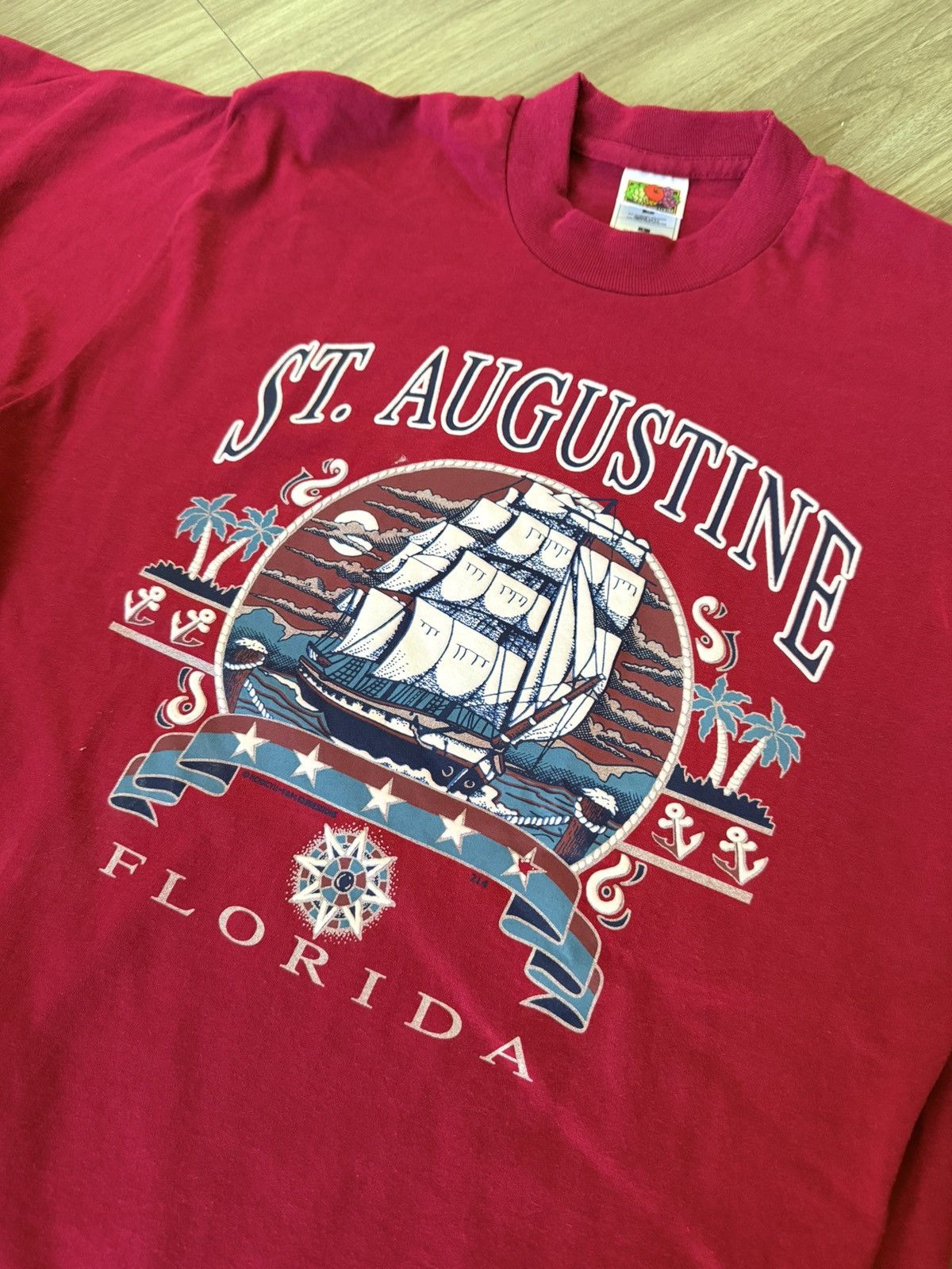 Fruit Of The Loom Vintage St. Augustine Florida Shirt Mens Large Single Stitch Size US L / EU 52-54 / 3 - 2 Thumbnail