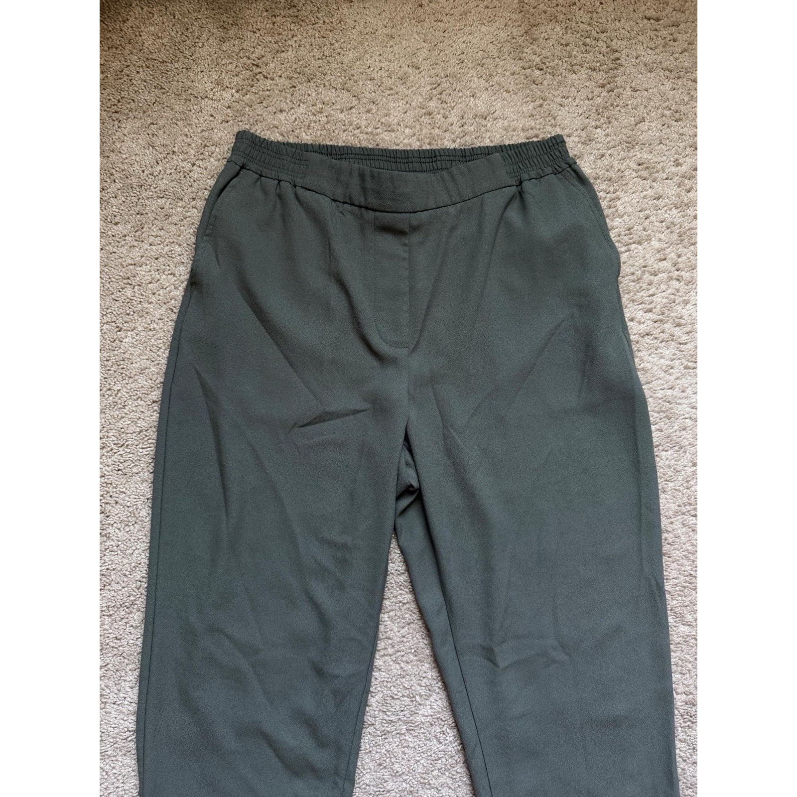 Anthropologie Anthropologie The Essential Cropped Trouser Sz S Olive Green Size 27" / US 4 / IT 40 - 4 Thumbnail