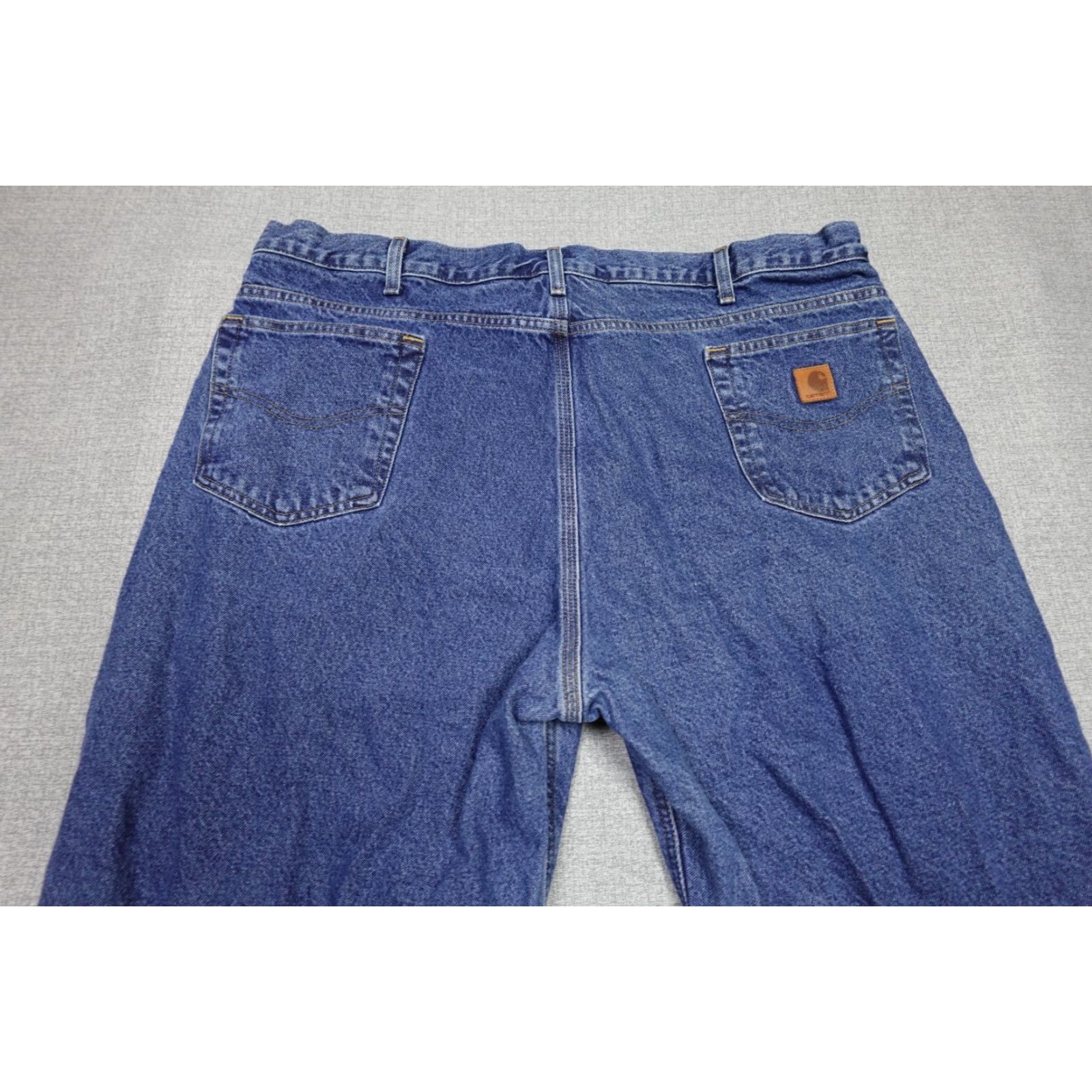 Carhartt VINTAGE Carhartt Jeans Mens 42x32 Blue Dark Wash Workwear Relaxed Straight 5-Pocket USA Theme Mens Size US 42 / EU 58 - 5 Thumbnail