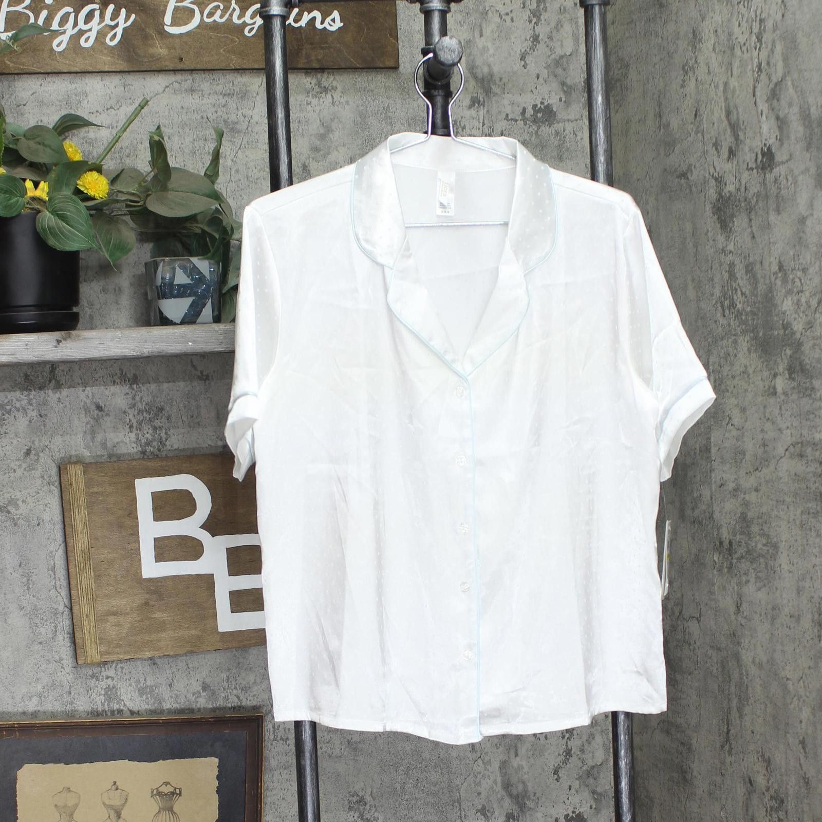 Other Flora By Flora Nikrooz Womens Dot Shirt Pajama Top White M Size M / US 6-8 / IT 42-44 - 1 Thumbnail