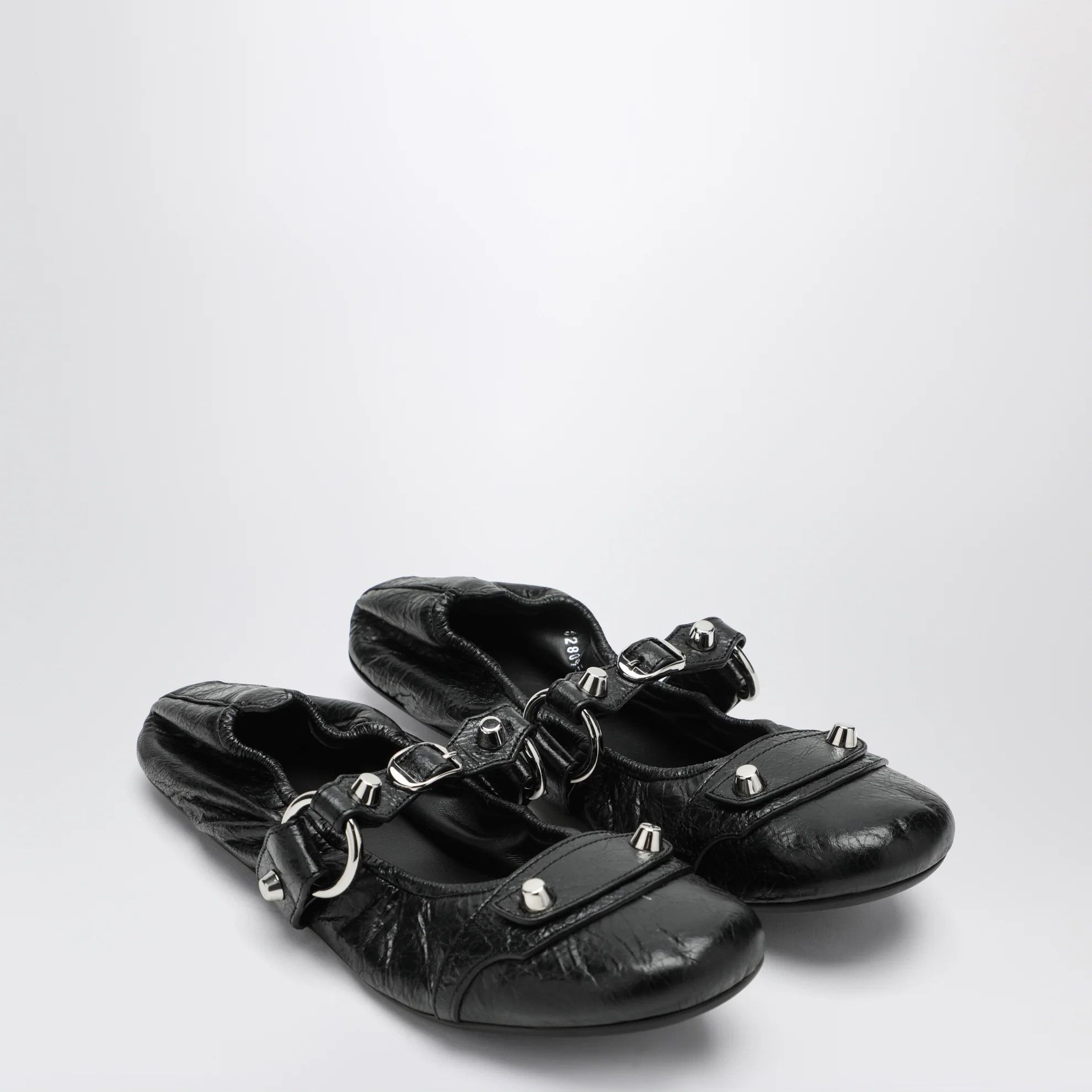Balenciaga o1d2blof0426 Leather Ballet Flats in Black Size US 6 / IT 36 - 2 Thumbnail