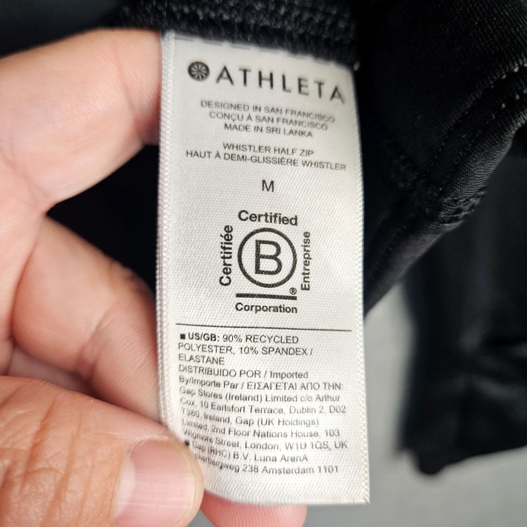 Athleta Athleta Women’s 1/4 Zip Long Sleeve Thumb Holes Pocket Back Sweatshirt M Black Casual Activewear Top Size M / US 6-8 / IT 42-44 - 7 Thumbnail