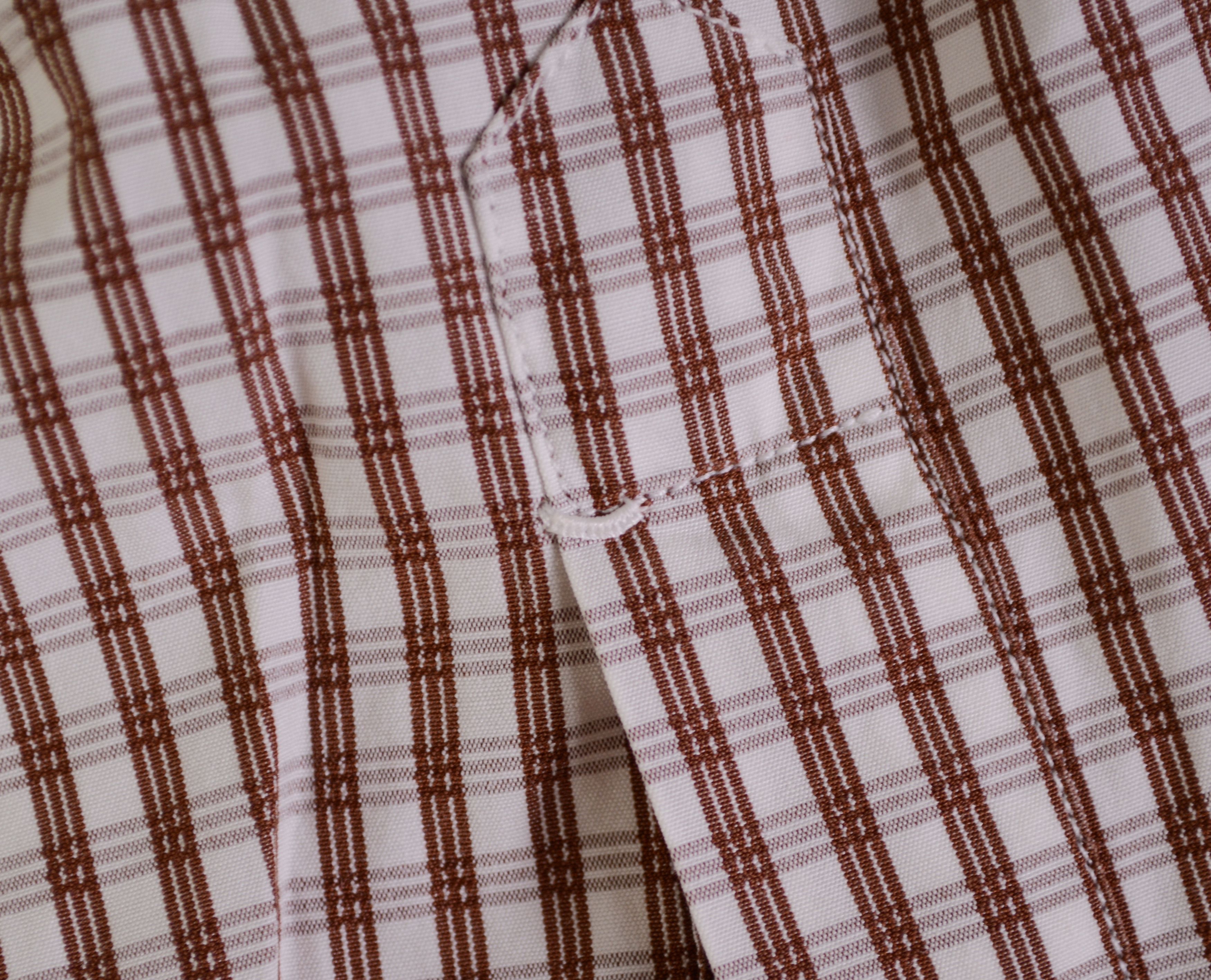 Tom Ford MTO Amazing Men's Tom Ford Shirt 48 Brown/White Check Cotton Size US XXL / EU 58 / 5 - 6 Thumbnail