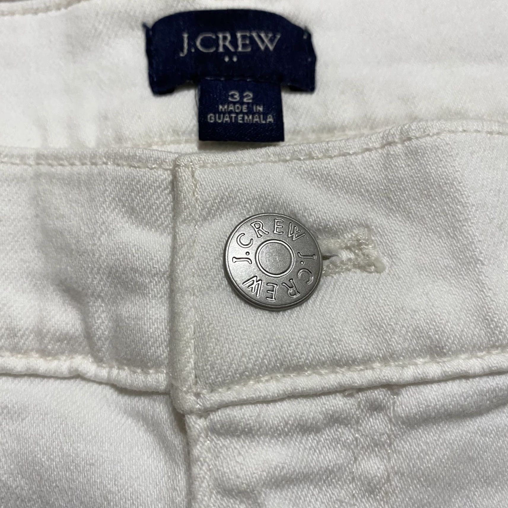 J.Crew J.CREW White Denim Cut-Off Shorts Womens 4 inseam 32 Regular High Rise Cotton Spandex Beach Casual Summer Vintage No 90s? Size 24" / US 00 / IT 34 - 4 Thumbnail
